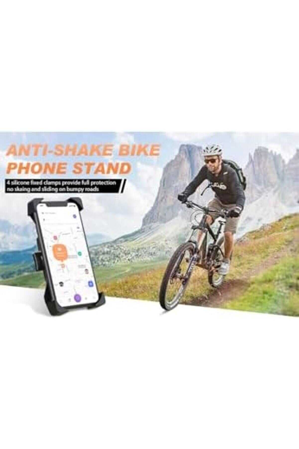 Bi̇si̇klet Mobi̇let Motosi̇klet Bebek Arabası Market Arabası Motor İçi̇n Telefon Tutucu