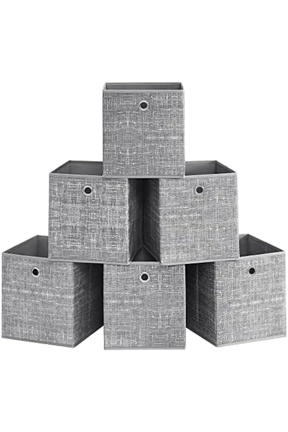 Saklama Kutusu, 6 Lı Set, Saplı Dokusuz Kumaş Düzenleme Kutuları, Kutu Saklama, 26 X 26 X 28 Cm