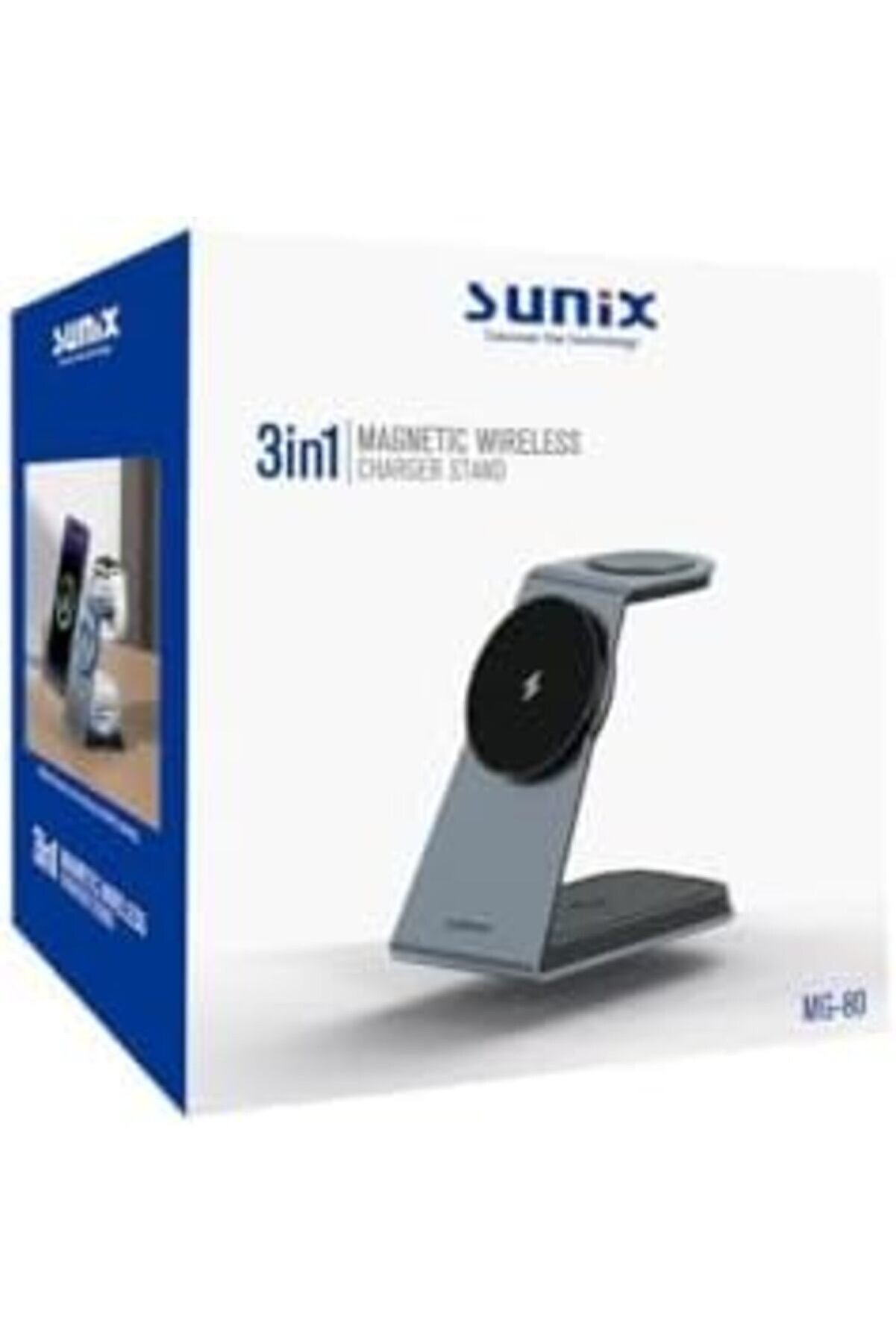 3İn1 15W Telefon 2,5W Saat 3,5W Kulaklık Kablosuz Şarj İstasyonu Mg-80 1014773