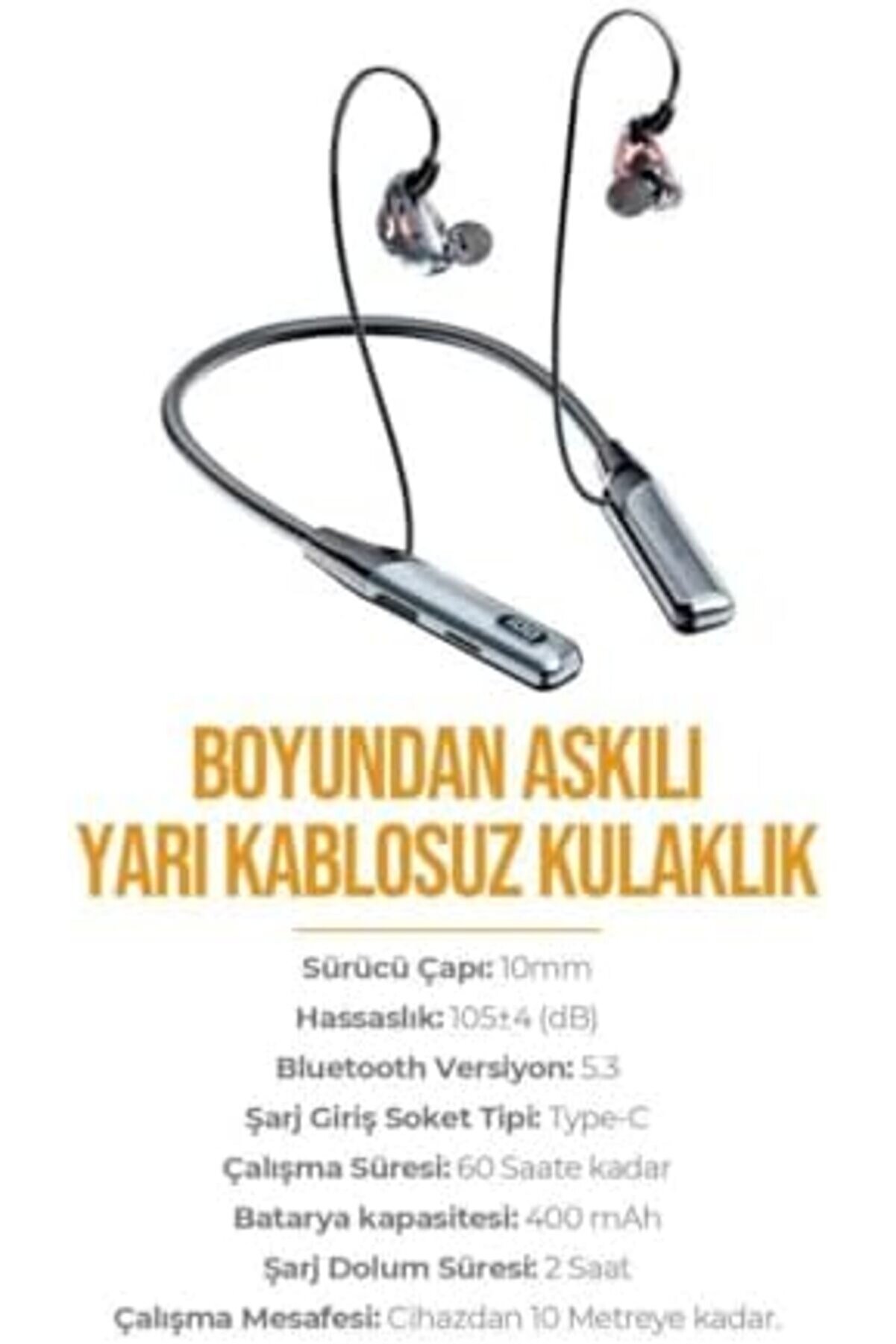 Az-Bn02 Boyun Askılı Bluetooth Kulaklık (400Mah, 60 Saat Bekleme) (Az-Bn02) 1175713