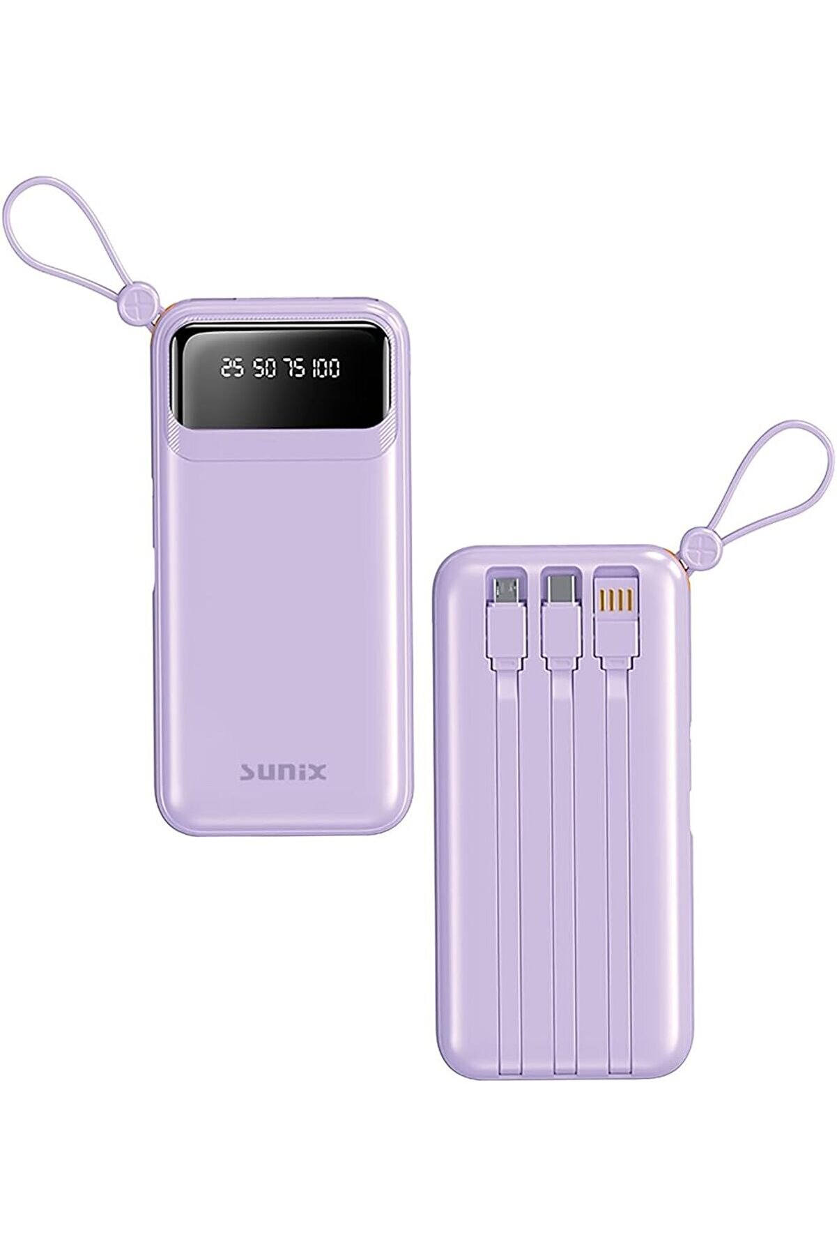 STOREMAX 10.000 Mah Göstergeli Kendinden Kablolu Powerbank Mor PB-120 1014773