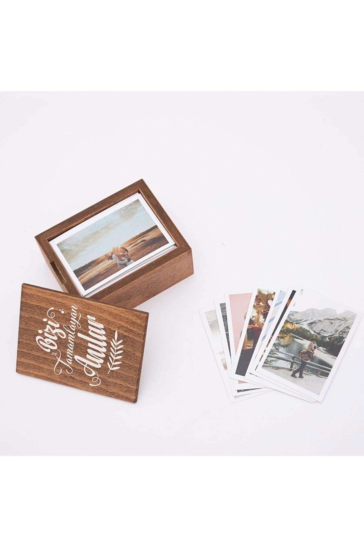 STOREMAX shpsell Bizi Tamamlayan Anılar Kapaklı Ahşap Fotoğraf Kutusu 1175735