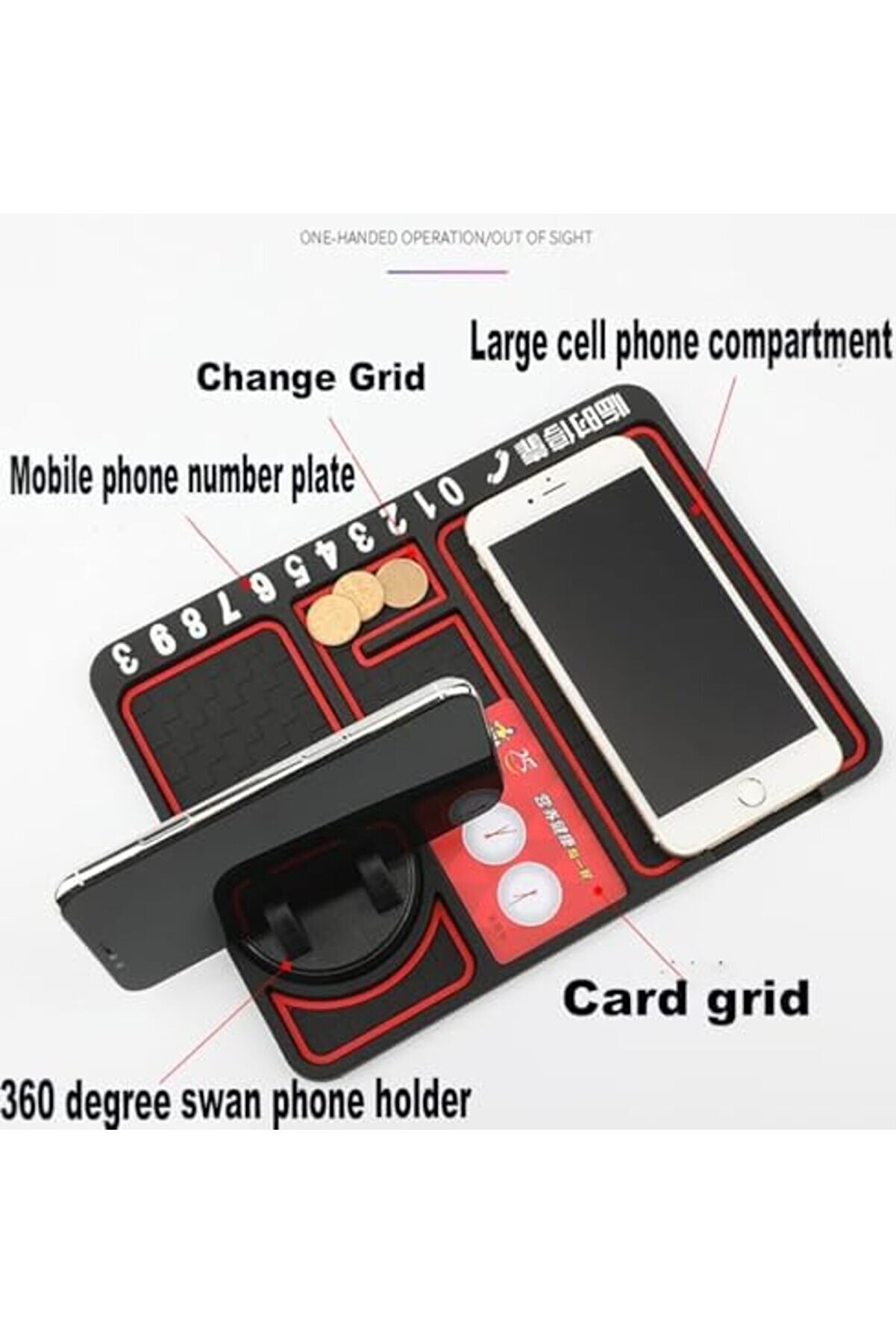 Araç Içi̇ Kaydırmaz Torpi̇do Organi̇zeri̇ Si̇hi̇rli̇ Ped Telefon Tutucu Torpi̇do Kaydırmaz Ped 1014773