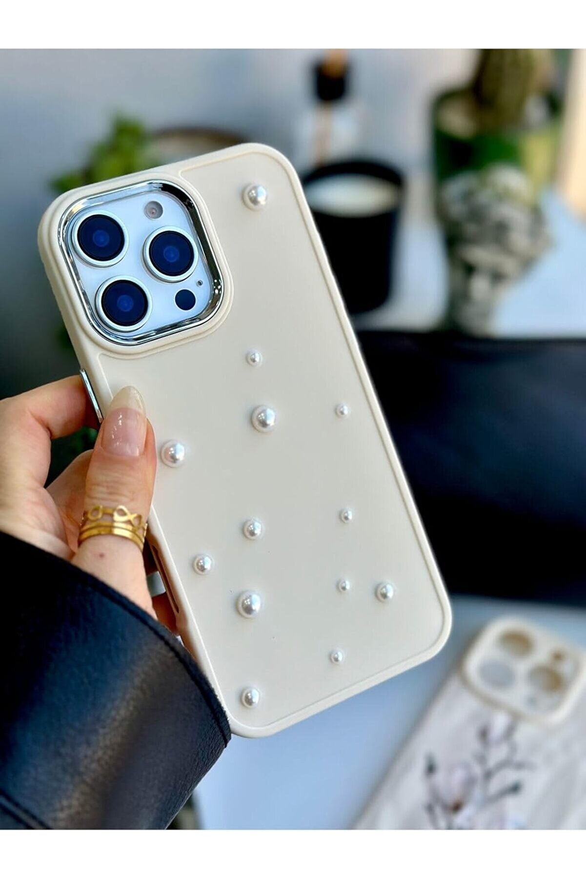 STOREMAX Aksesuar 16 Promax Uyumlu 3d Pearl Tasarımlı Oyuncaklı Silikon Kılıf - Krempearl 1014773