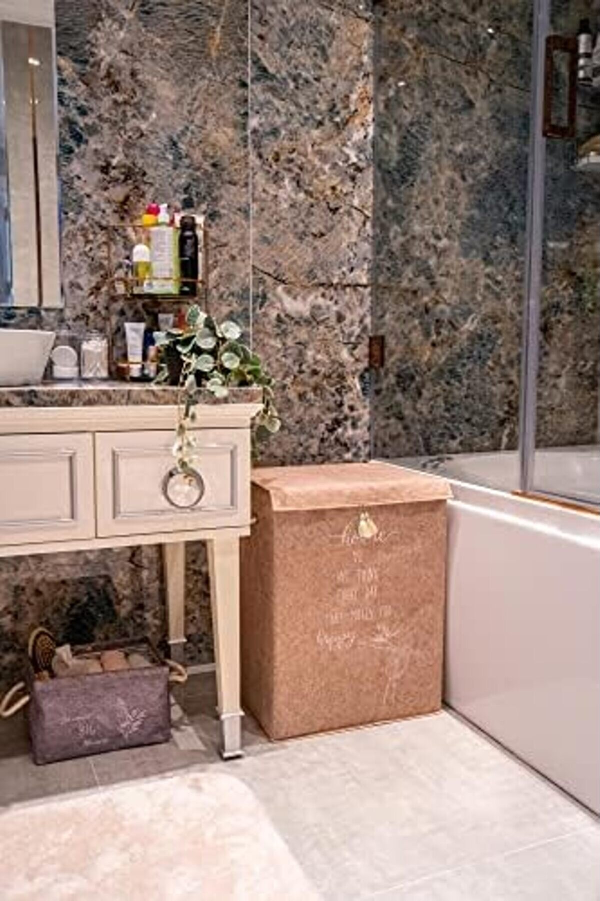 Pltnstoreshop Çamaşır Sepeti̇ Ki̇rli̇ Çamaşır Torbası Çamaşır Sepet Keçe Kapaklı Çok Amaçlı Kutu Sepet