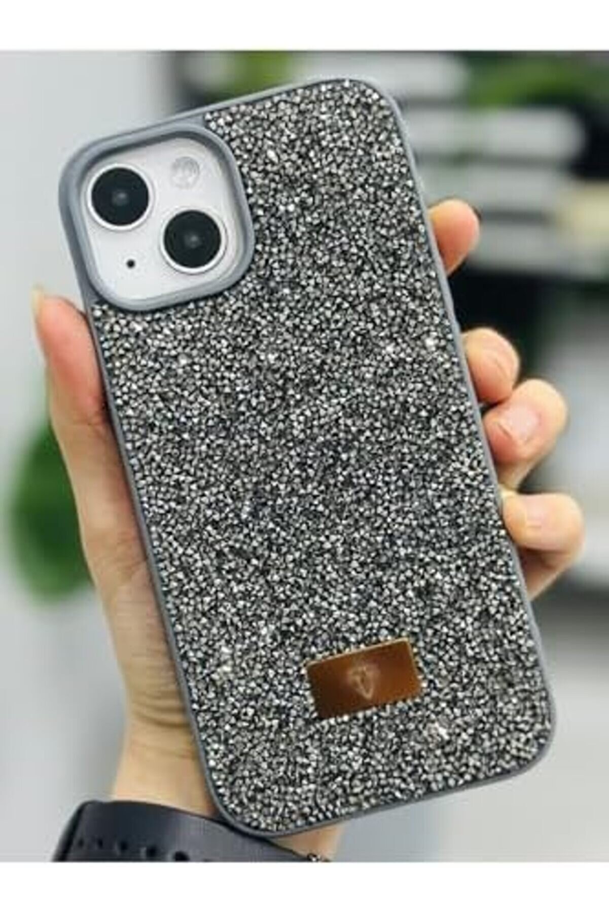 Aksesuar 13-14 Ve 15 İle Uyumlu Elmastasarımlı Taşlı Işıltılı Parlak Pırlanta Si̇li̇kon Kılıf 1014773