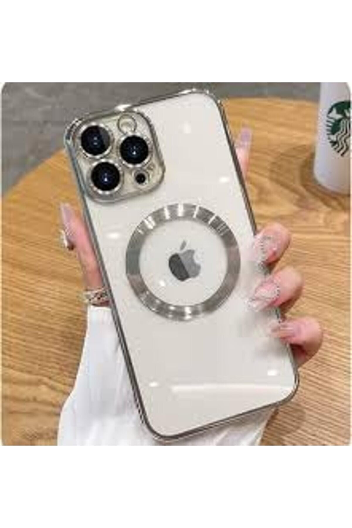Aks 14 Pro Uyumlu Lens Korumalı Kılıf Gümüş 1014773