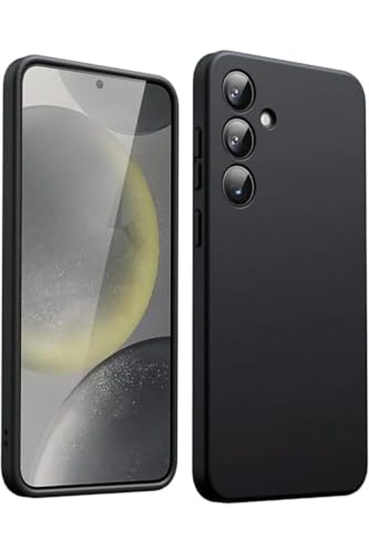 Aksesuar S24 İle Uyumlu İ&ccedil;i̇ Kadi̇fe Kamera Korumalı Lansman Si̇li̇kon Kılıf Yapılı Tam Koruma Sağlayan