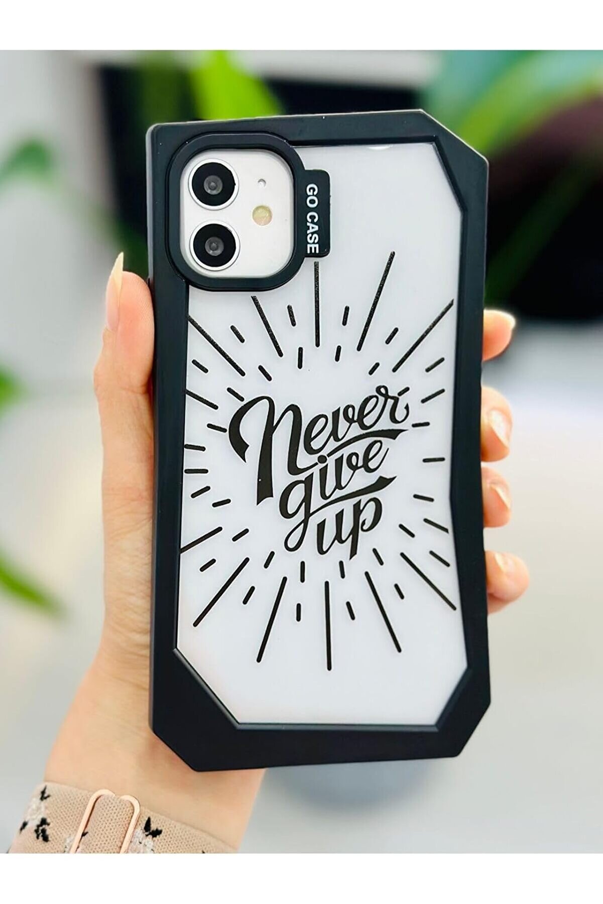 STOREMAX Iphone 11 ile Uyumlu Kenarı Asimetrik Baskı Tasarımlı Yumuşak Silikon Kılıf