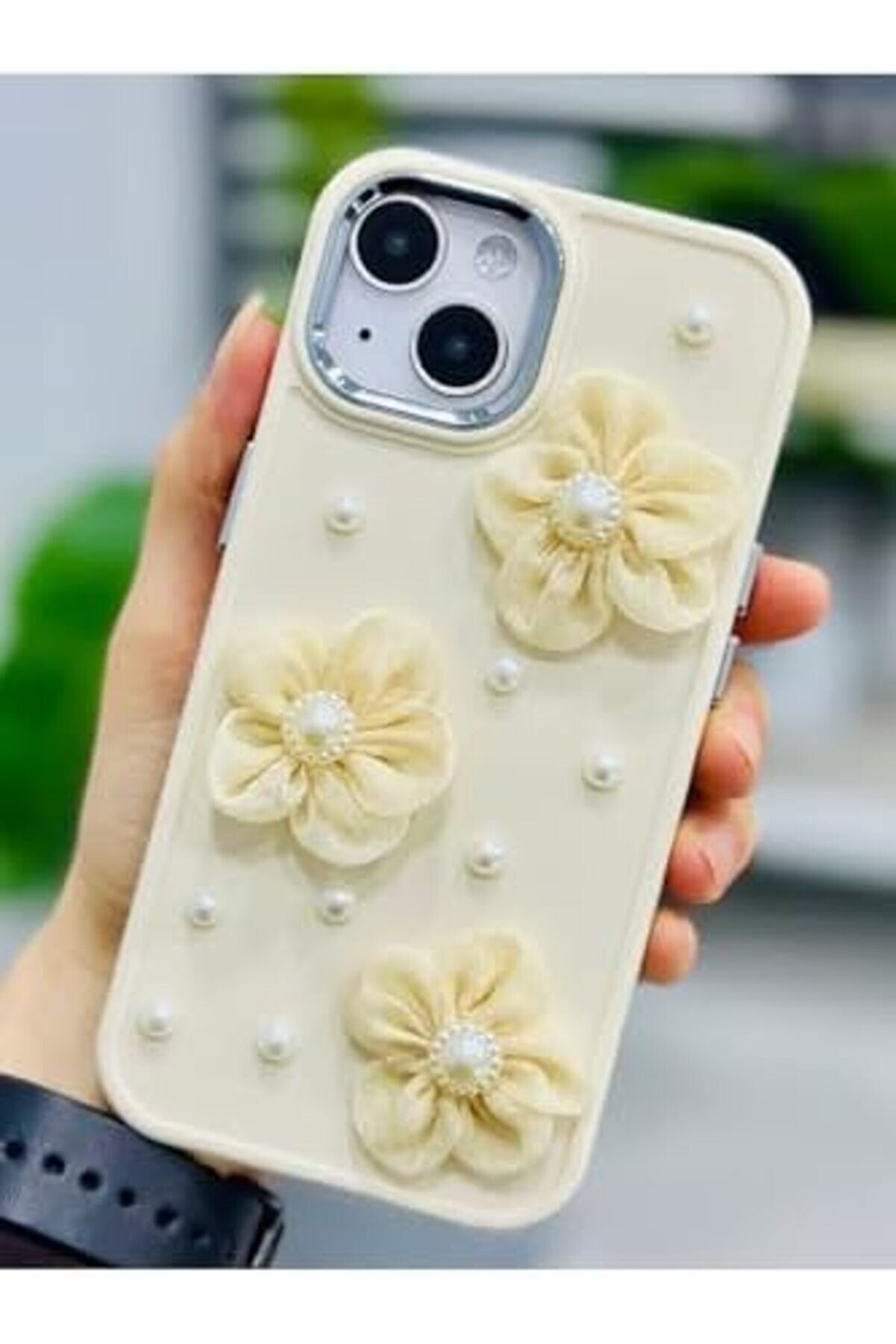 Aksesuar 14 - 15 İle Uyumlu Tül Çi̇çek Tasarımlı Oyuncaklı Si̇li̇kon Kılıf 1014773