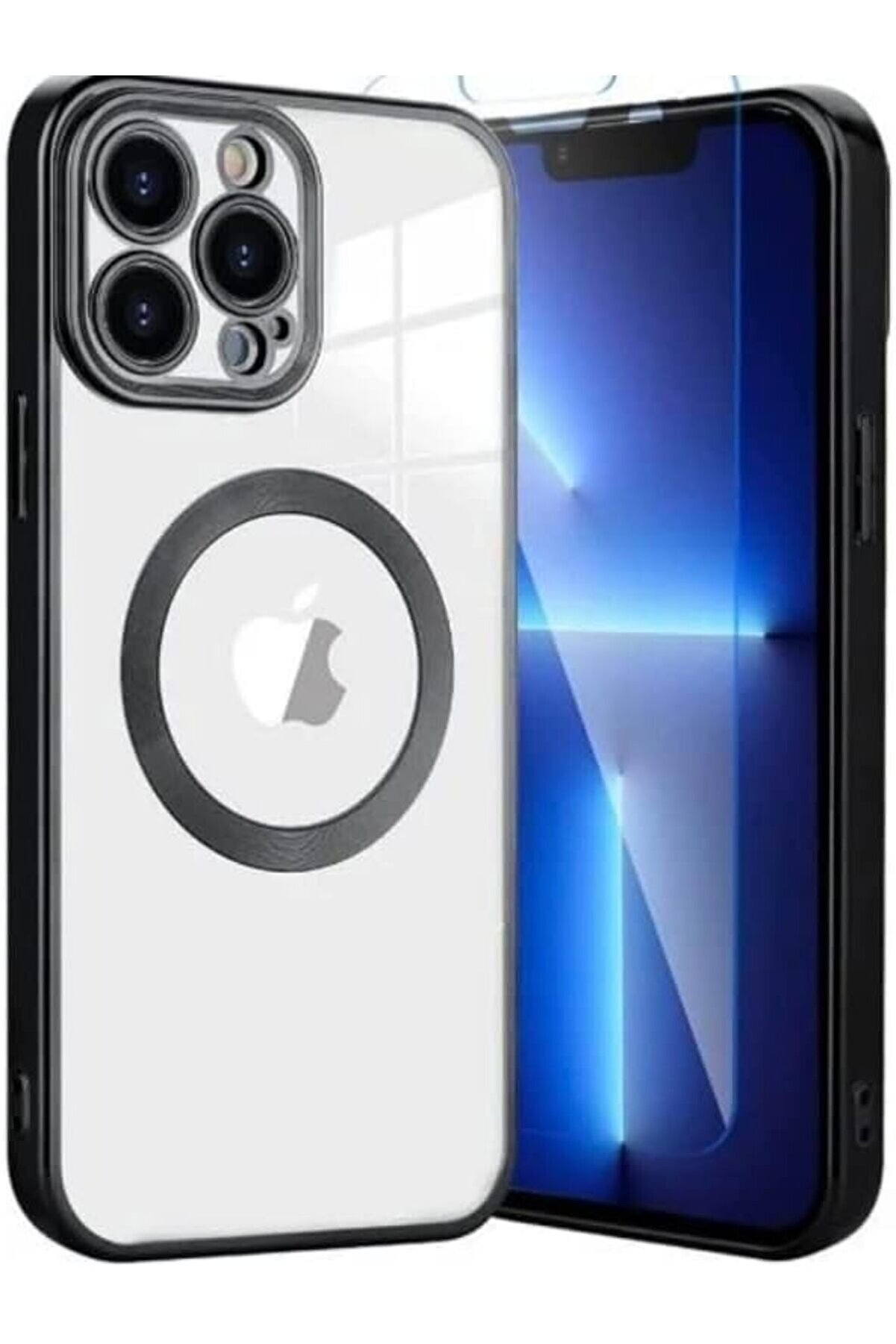 Aks 14 Pro Max Uyumlu Lens Korumalı Kılıf Si̇yah 1014773