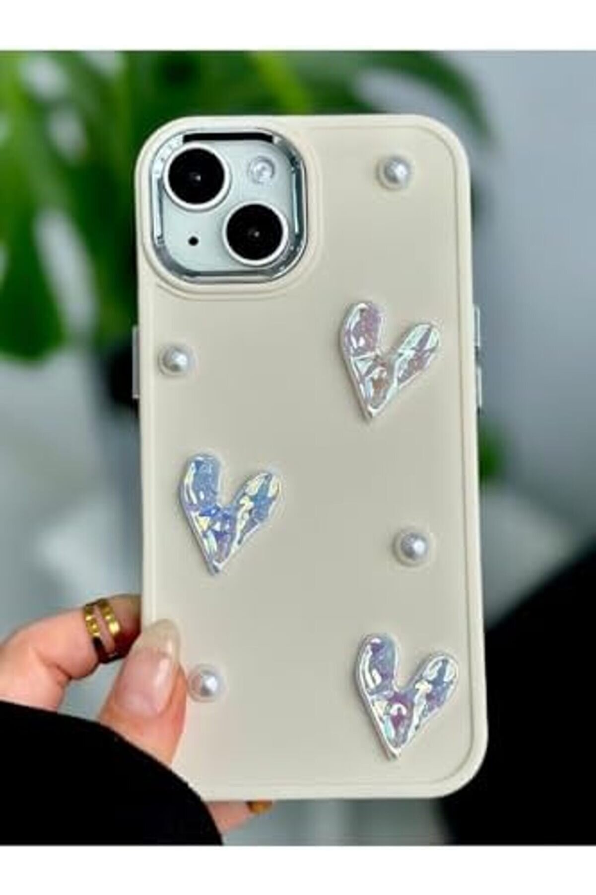 Eli̇zzashop Aksesuar Iphone 13-14 Ve 15 Uyumlu 3D Taş Kalp Oyuncak Tasarımlı Esnek Si̇li̇kon Kılıf - Kr