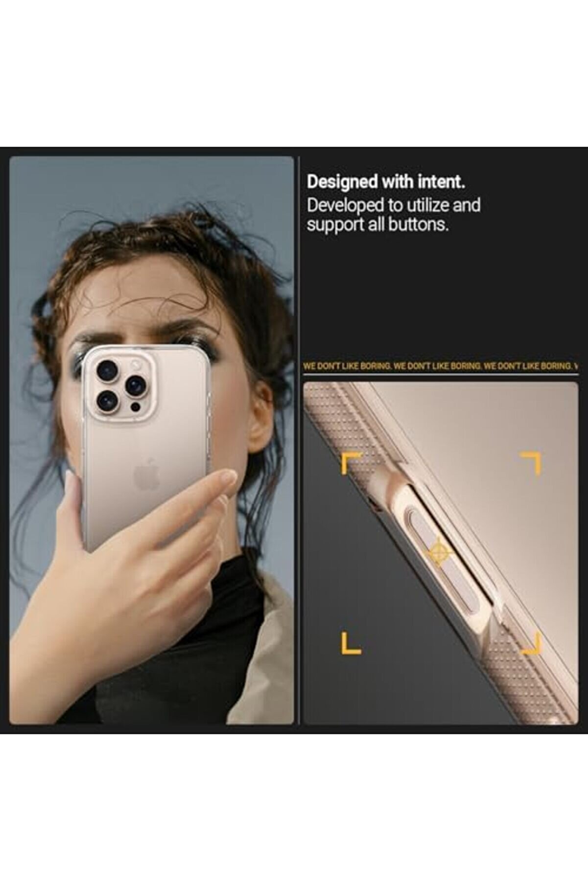 16 Pro Max İnce Kılıf Skyfall Sararma Karşıtı Hava Kanalı Teknoloji̇si̇™ Askeri̇ Sınıf Koruma Clear Şef