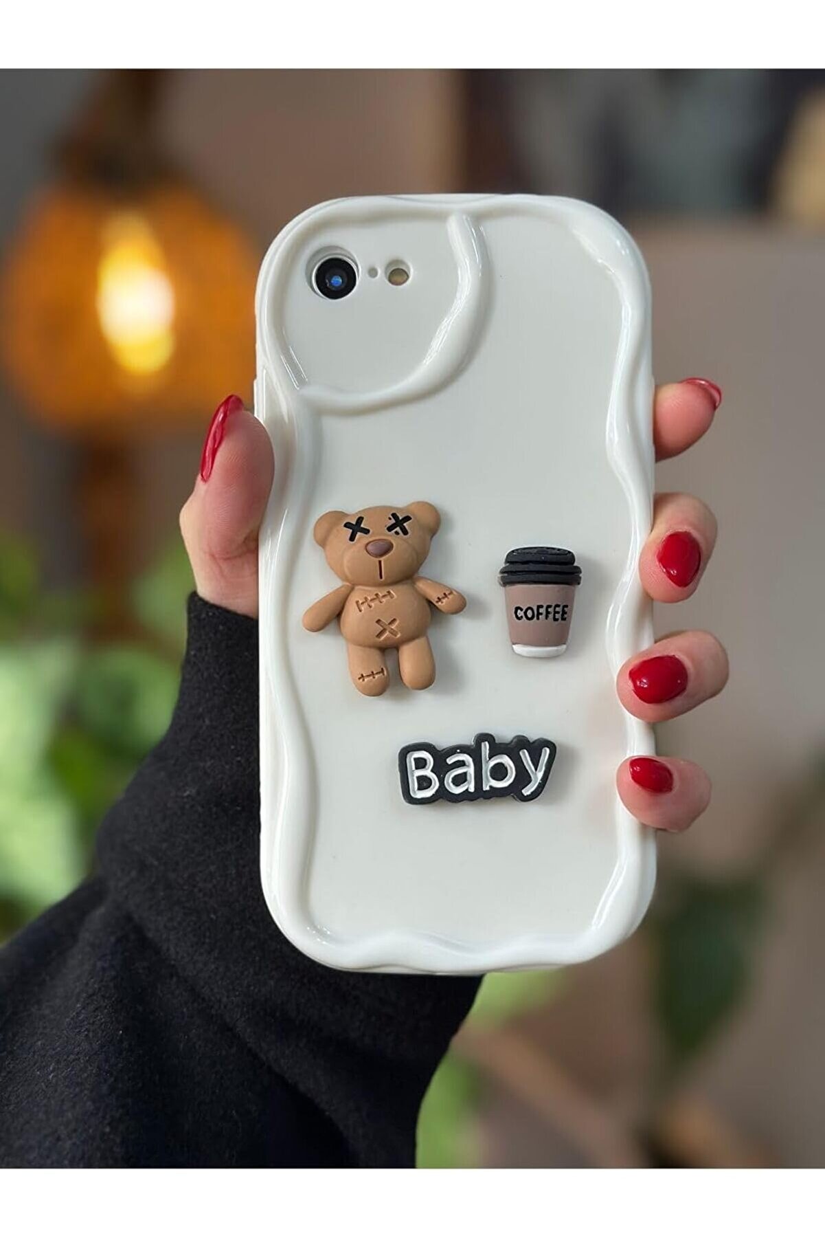 STOREMAX Aksesuar 7 Ve 8 ile Uyumlu Krem Baby Tasarımlı OYUNCAKLI Kılıf 1014773