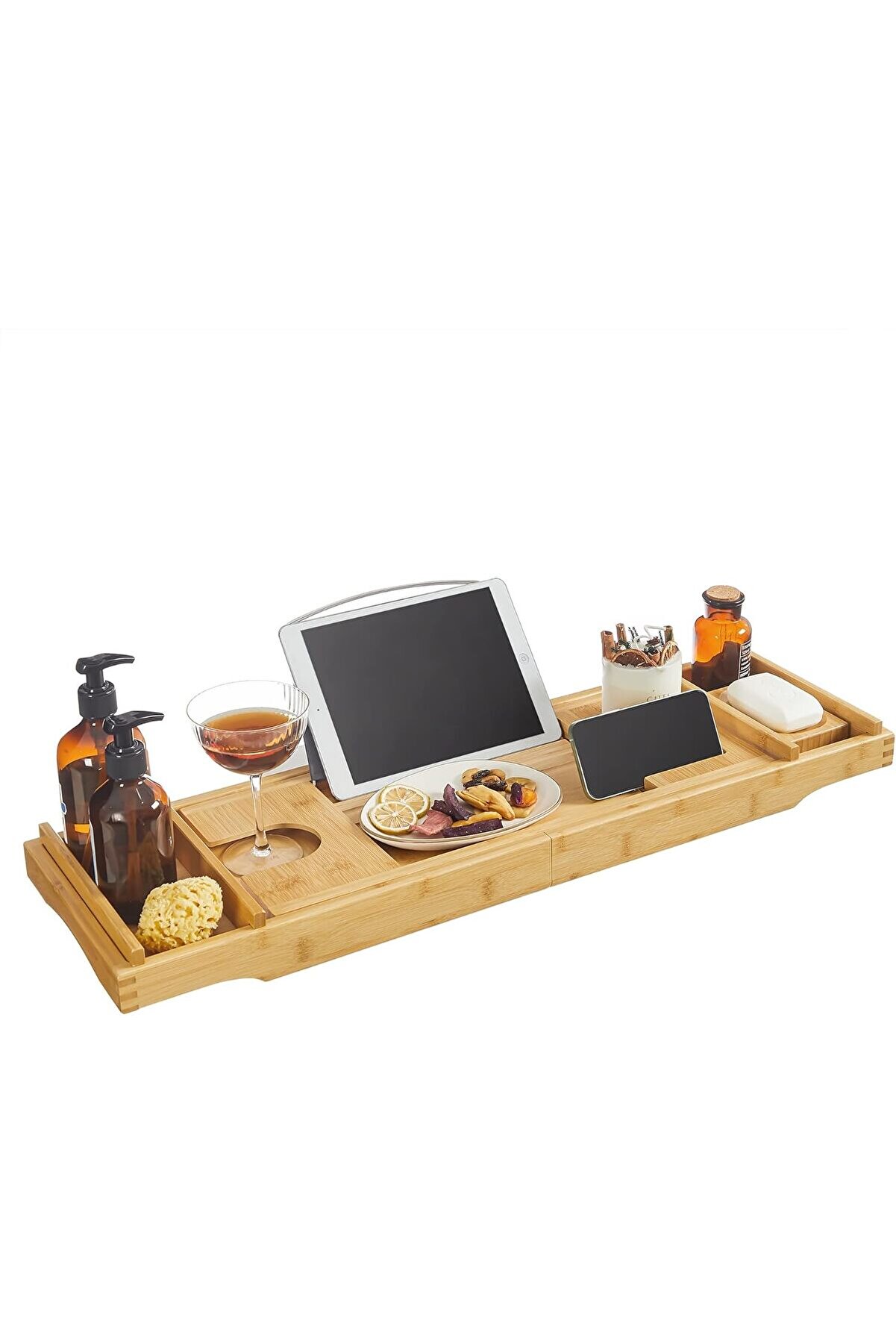 STOREMAX Küvet Rafı Bambu Ayarlanabilir (75-109) x 4,5 x 23 cm 1014773