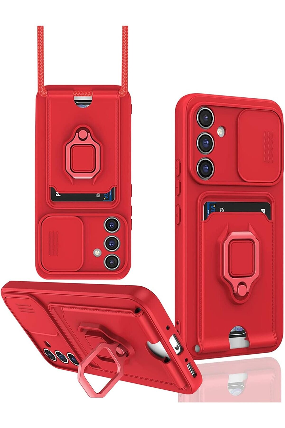 STOREMAX A05S Kılıf Zuma Kamera Sürgülü Kartvizitli İpli Silikon Kılıf 1014773