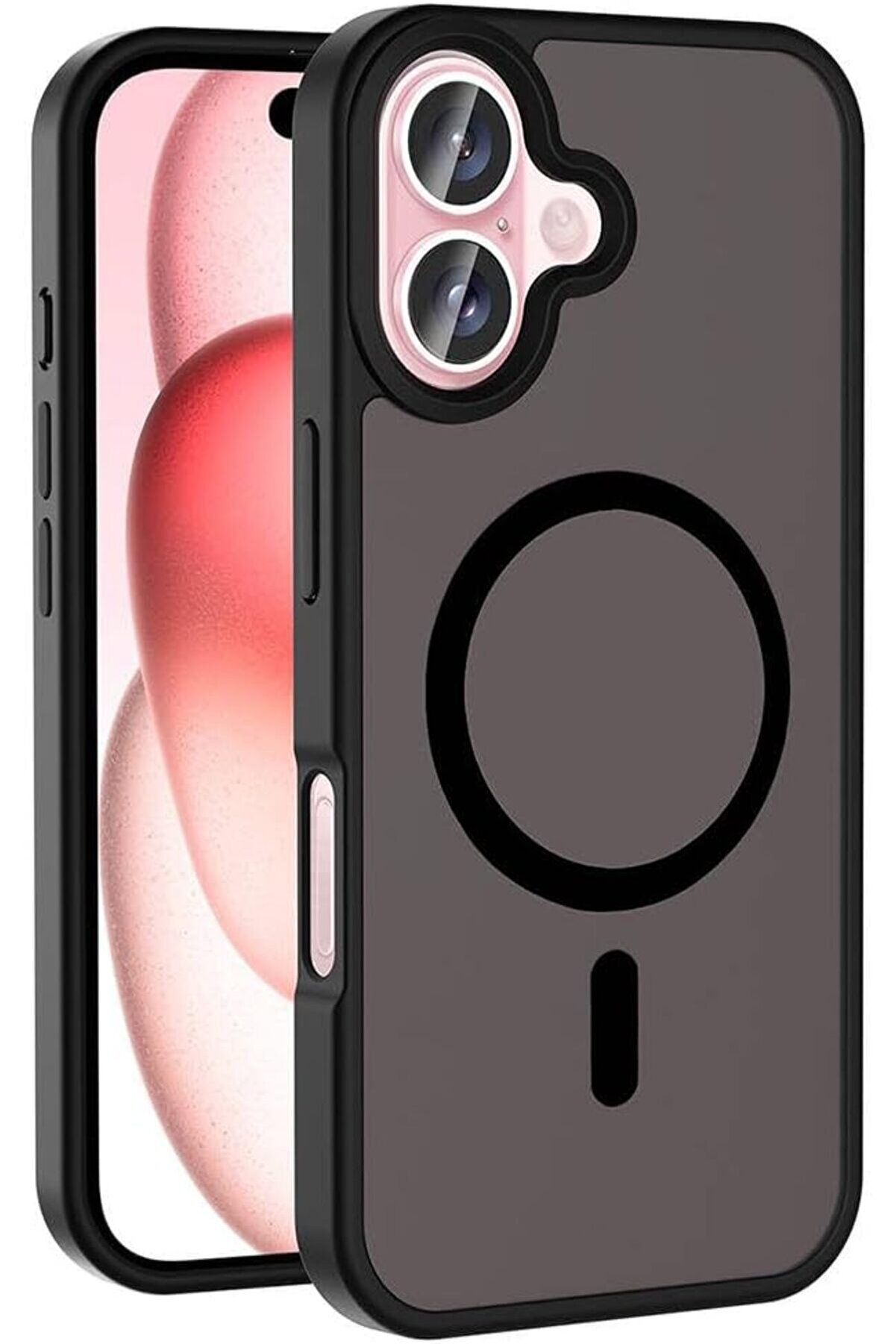 STOREMAX ile uyumlu 16 Kılıf M-safe Şarj Özellikli Mat Arka Yüzey Sio Kapak Siyah 1014773