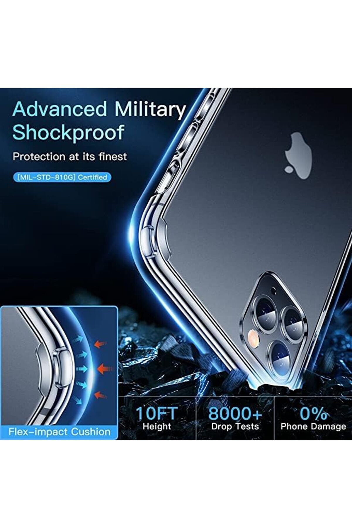 İ&ccedil;i̇n Ultra Şeffaf Yumuşak Si̇li̇kon Kılıf Cam Şeffaflığında G&ouml;r&uuml;n&uuml;m Ve Ci̇haza Tam Oturan Tasarım (11 P