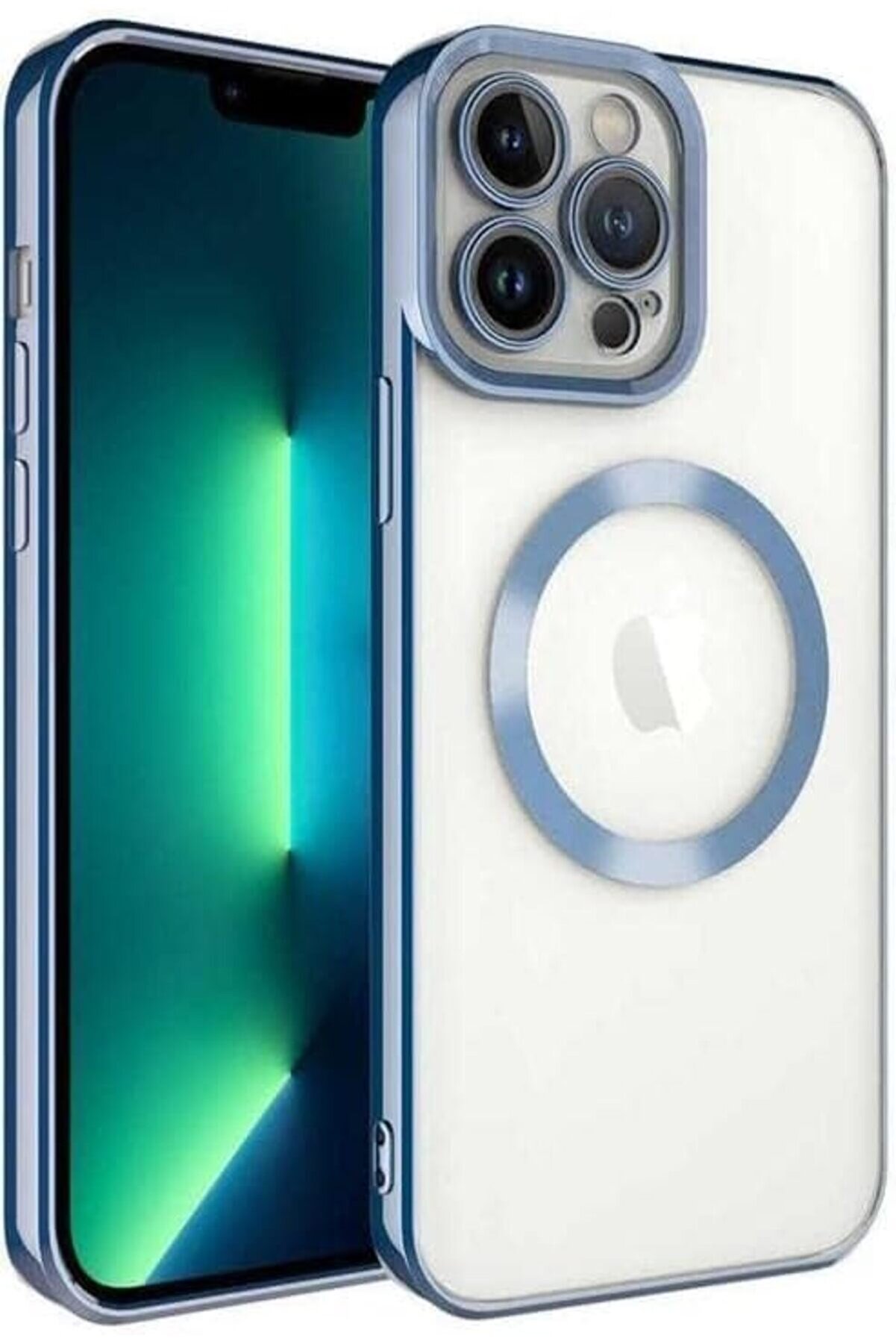 Aks 14 Pro Uyumlu Lens Korumalı Kılıf Mavi̇ 1014773
