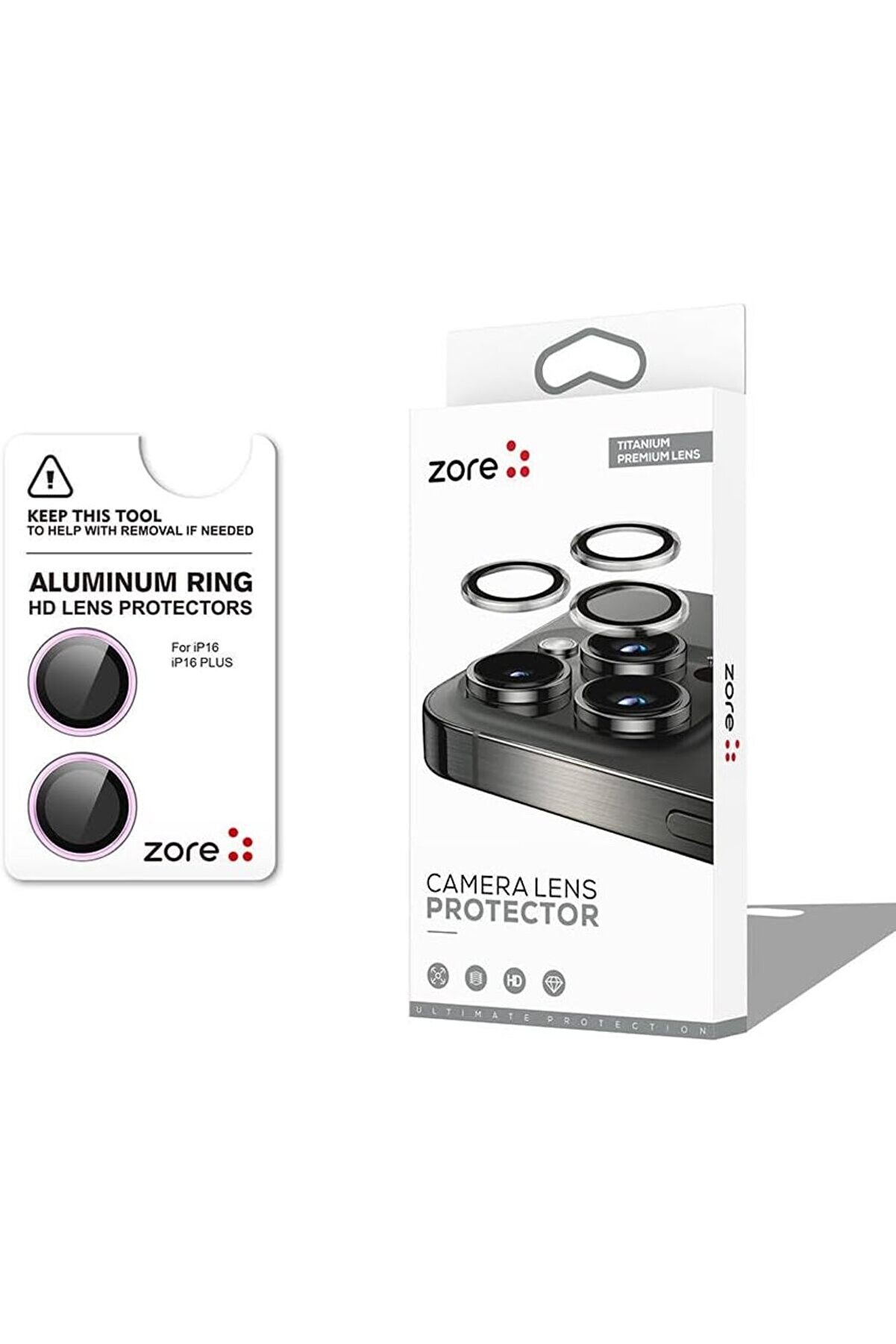 STOREMAX İle Uyumlu 16 16 CL-12 Premium Safir Parmak İzi Bırakmayan -Reflective Kamera Lens Pembe 1014773