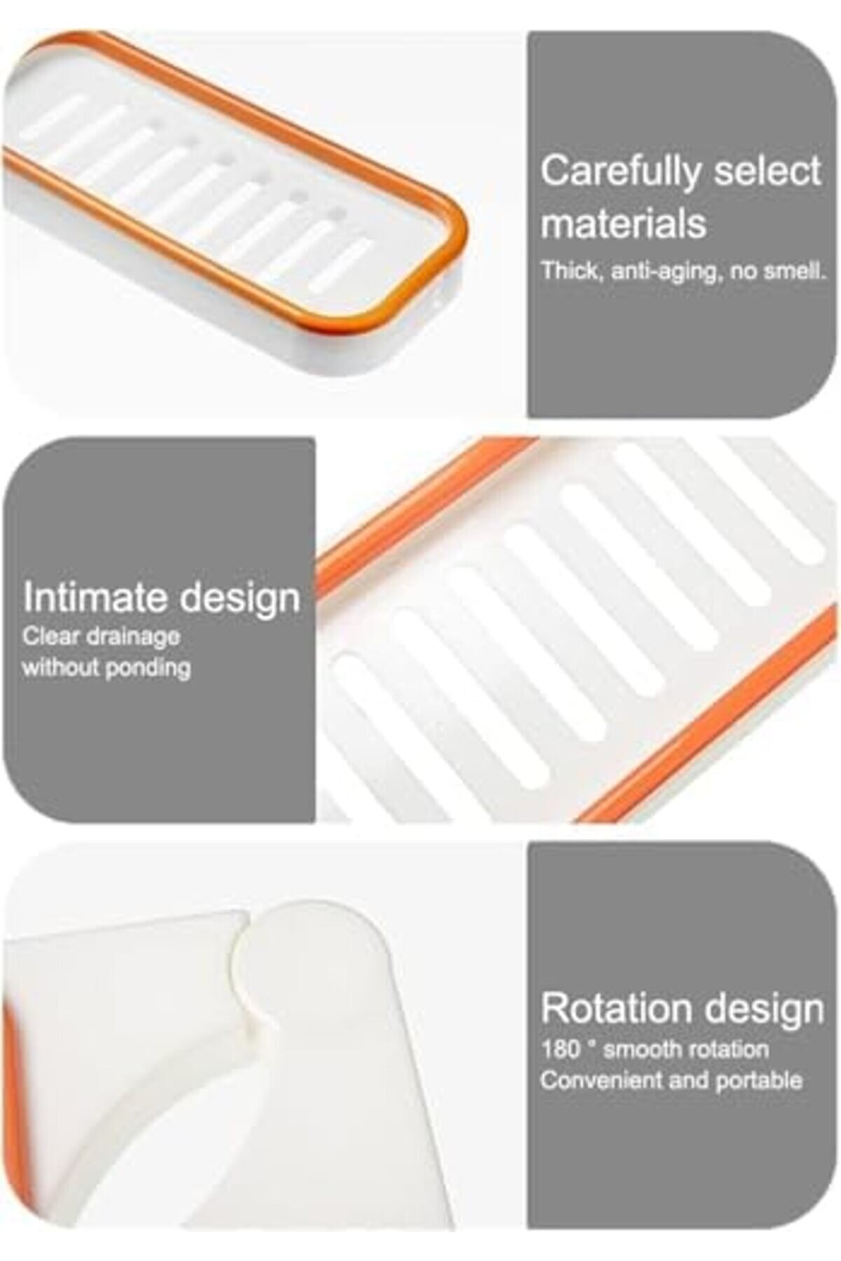 180 Derece Ayarlanabi̇li̇r Çi̇ft Taraflı Organi̇zeri̇, Duş Rafı, Prati̇k Ve Şık Tasarım, Kaymaz Ve Su Geçi̇