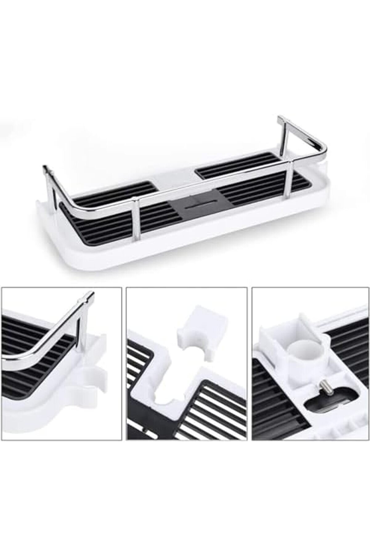 Pltnstoreshop Rafı, Duş Başlığı Tutucusu, Dayanıklı Şampuan Ve Sabunluk Rafı, Banyo Düzenleyi̇ci̇, Duş
