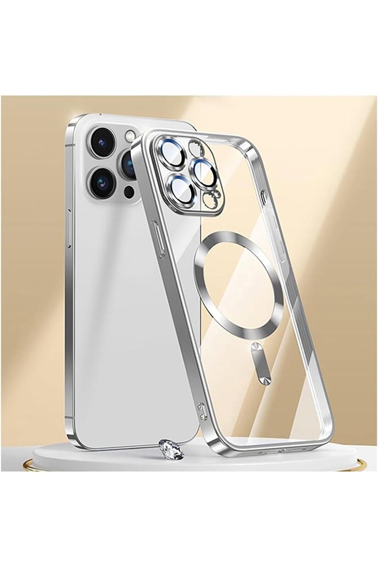 STOREMAX 15 Pro Max Uyumlu Kılıf Kamera Lens ve Hoparlör Toz Korumalı Kablosuz Şarj Özellikli Esnek Silikon (