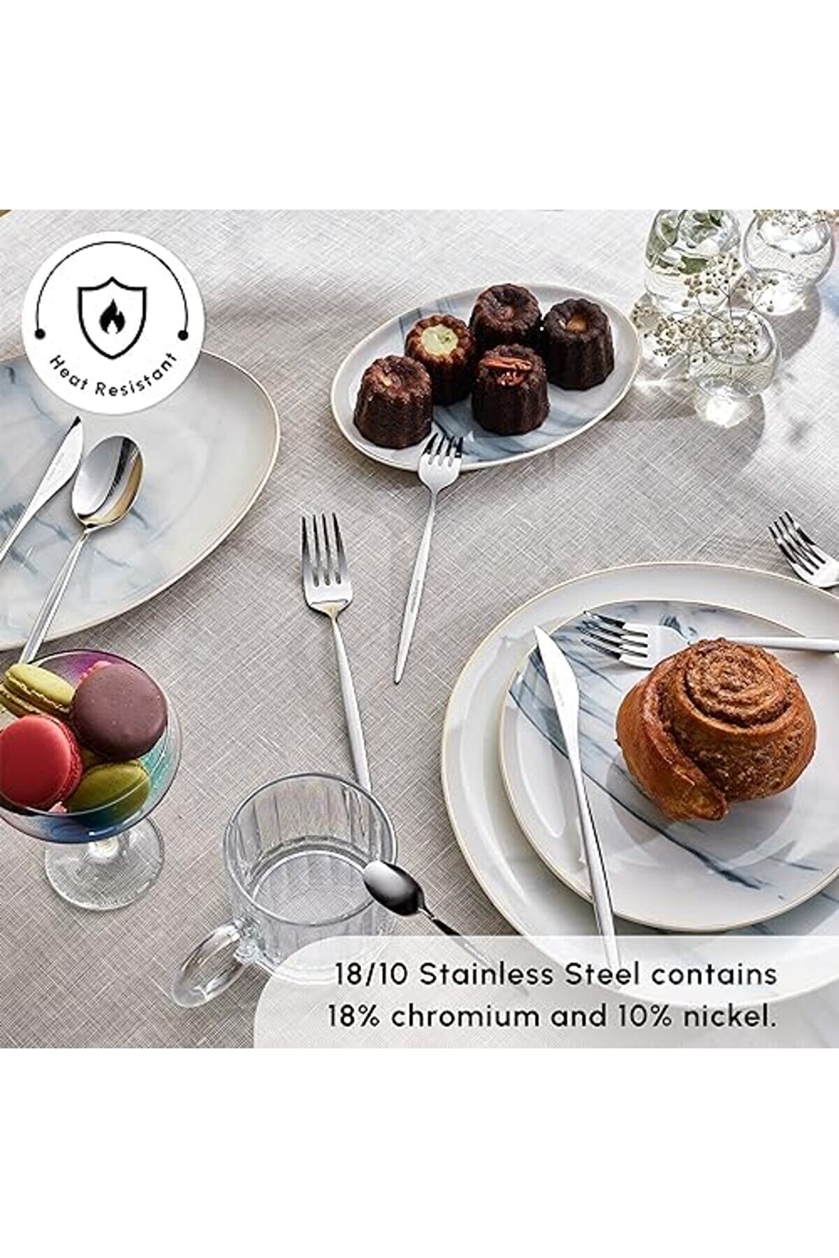 Li̇zbon Plati̇n 12 Ki̇şi̇li̇k 60 Parça Çatal Kaşık Bıçak Takımı 1014773