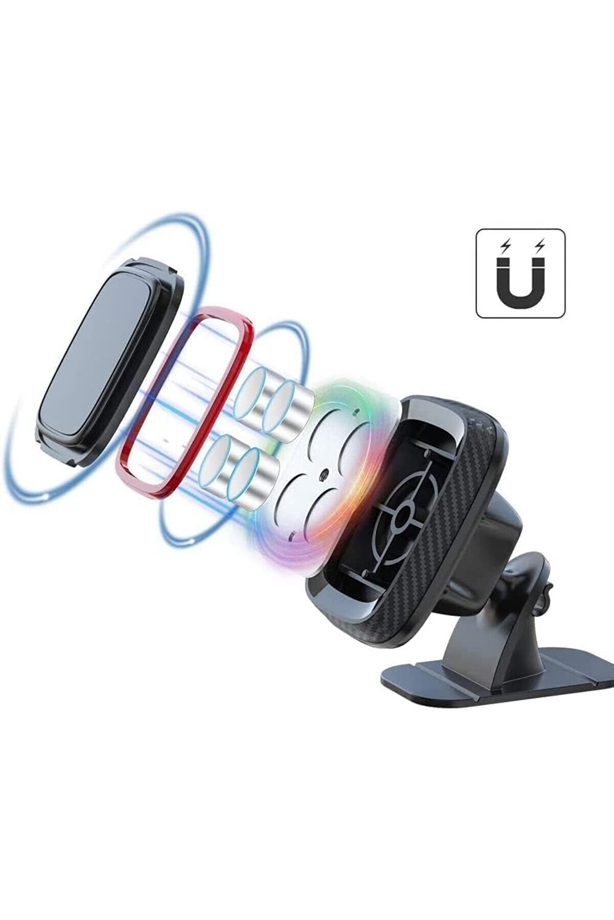 H052 Araba Telefon Tutucu, Araç İçi̇ Telefon Tutucu 360 Derece Döenebi̇len Araç Telefon Tutucusu, Kons