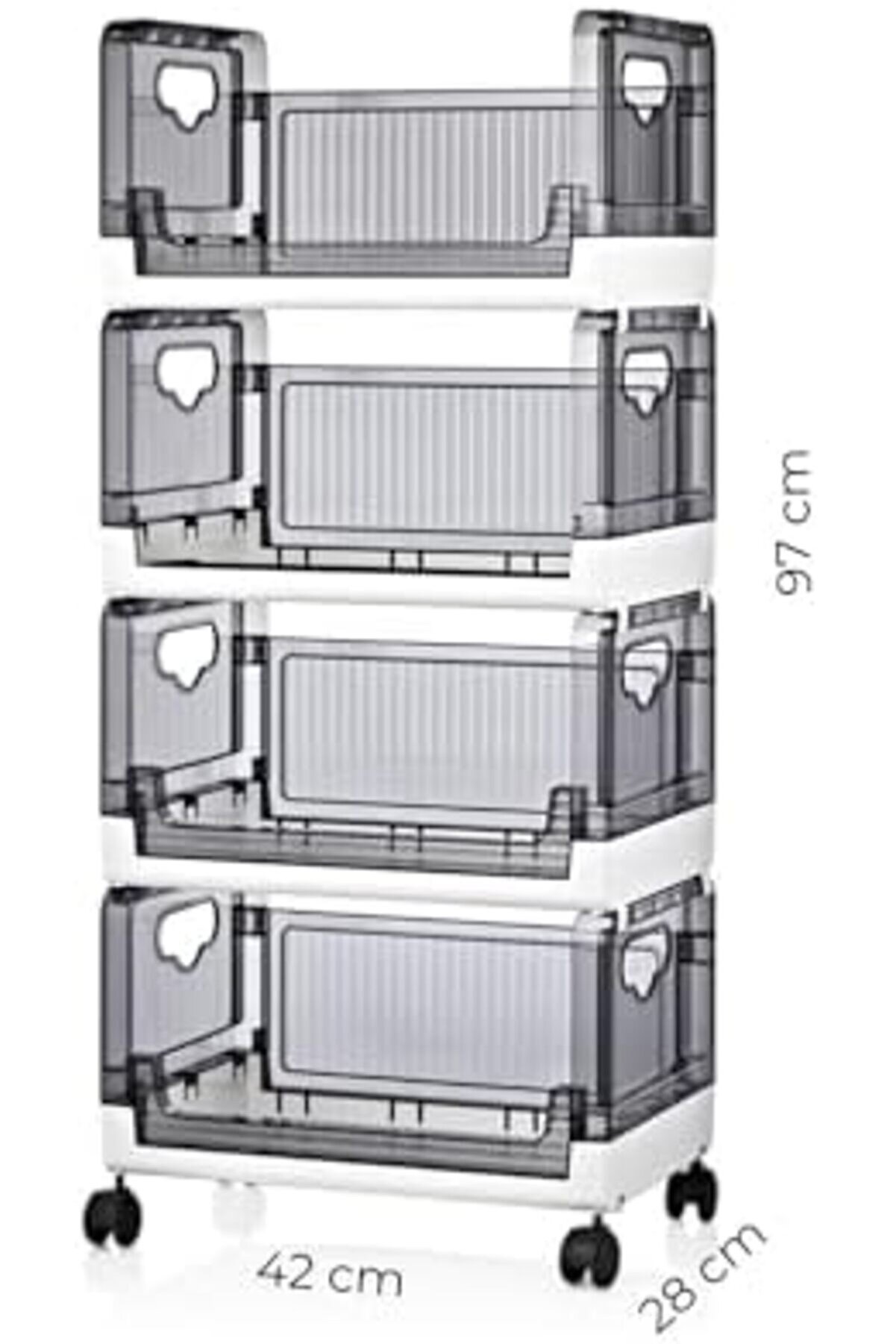4 Katlı Portati̇f Organi̇zer Raf Beyaz, Beyaz 1014773
