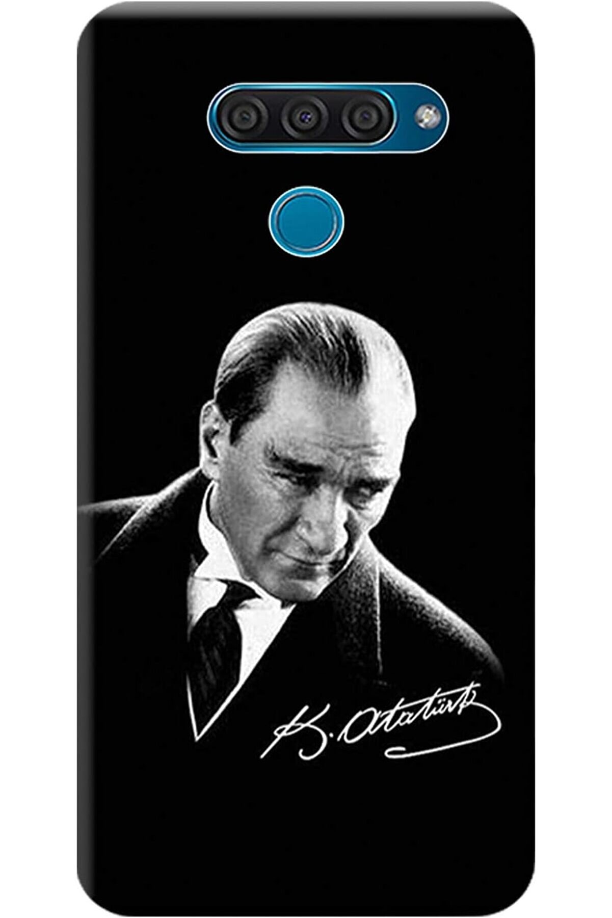 STOREMAX Merkezi LG K50S Kılıf (LMX540) Desen Baskılı Silikon Atatürk STK: 390 Telefon Kılıfı 1014773