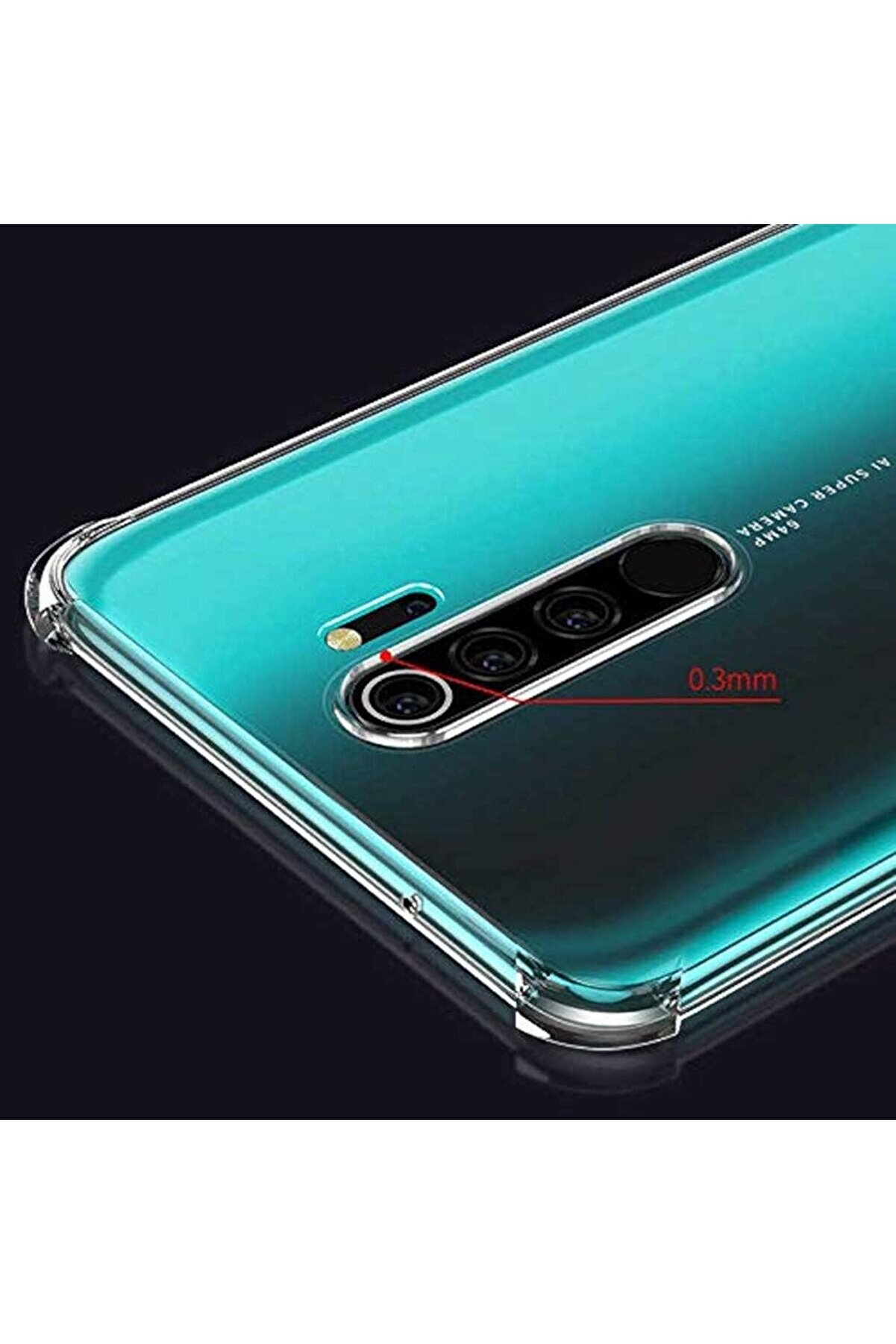 STOREMAX 8 Pro ile Uyumlu Kılıf Nitro K&ouml;şeleri &Ccedil;ıkıntılı Silikon,Şeffaf 1014773