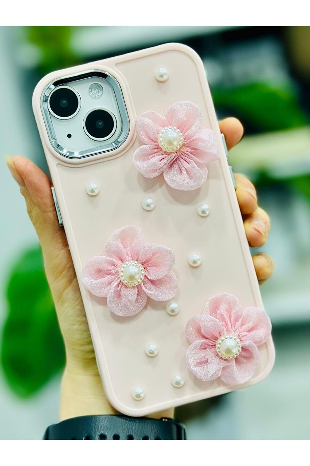 STOREMAX Aksesuar 13-14 ve 15 ile Uyumlu T&Uuml;L &Ccedil;İ&Ccedil;EK Oyuncak Tasarımlı Esnek Silikon Kılıfı 1014773