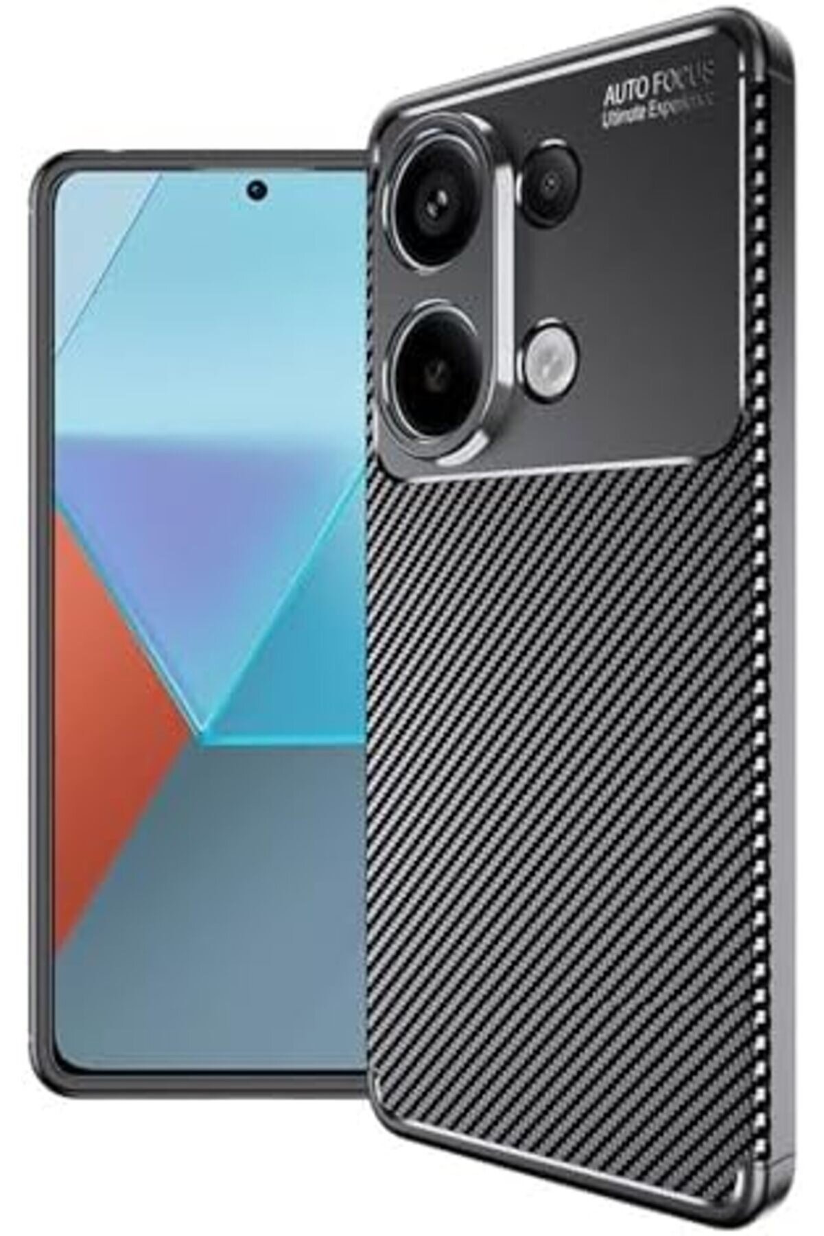 13 Pro 4G Uyumlu Kamera Korumalı Carbon Brushed Si̇li̇kon Kılıf 1014773