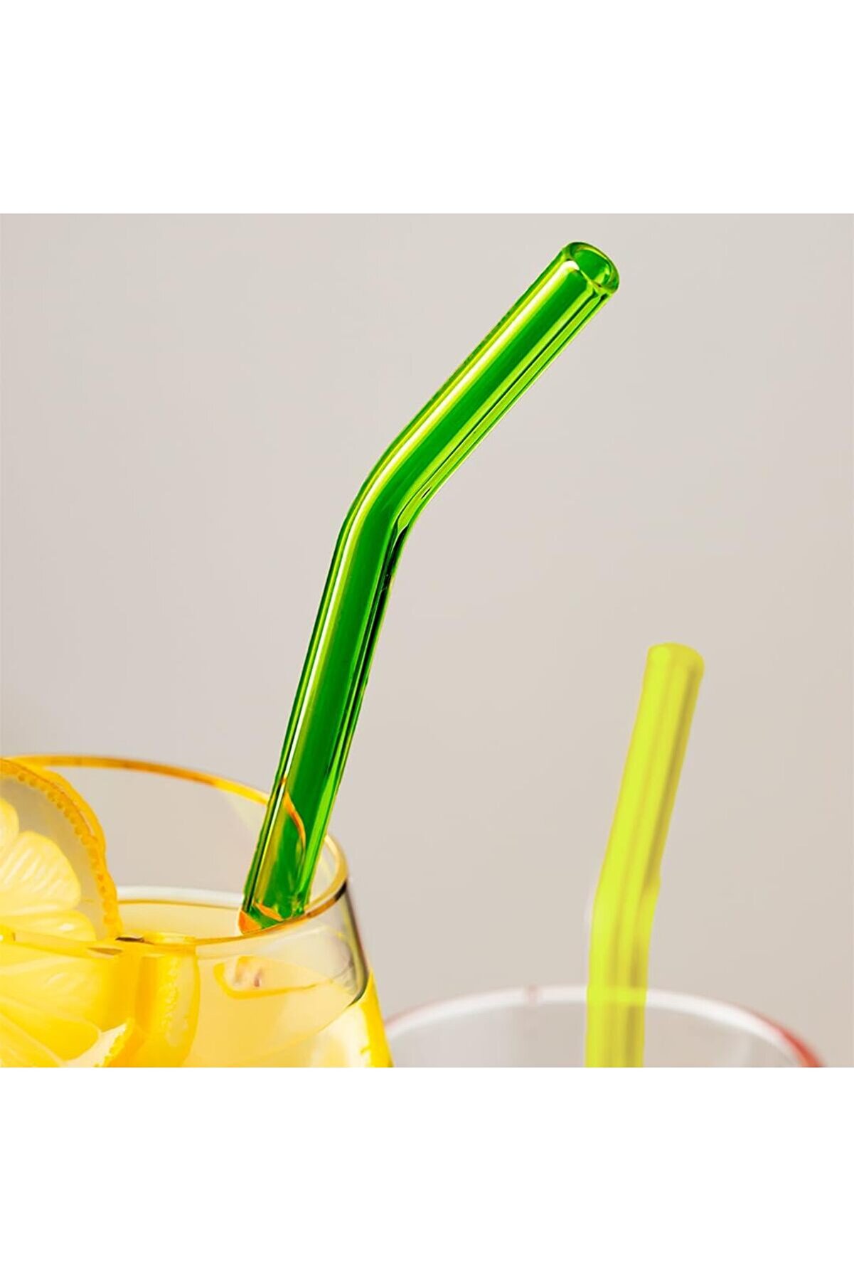 STOREMAX Straw 6'lı Renkli Cam Eğimli Dayanıklı (Borosilikat) Pipet Ve 1 Adet Pipet Temizleme Fırçası 9