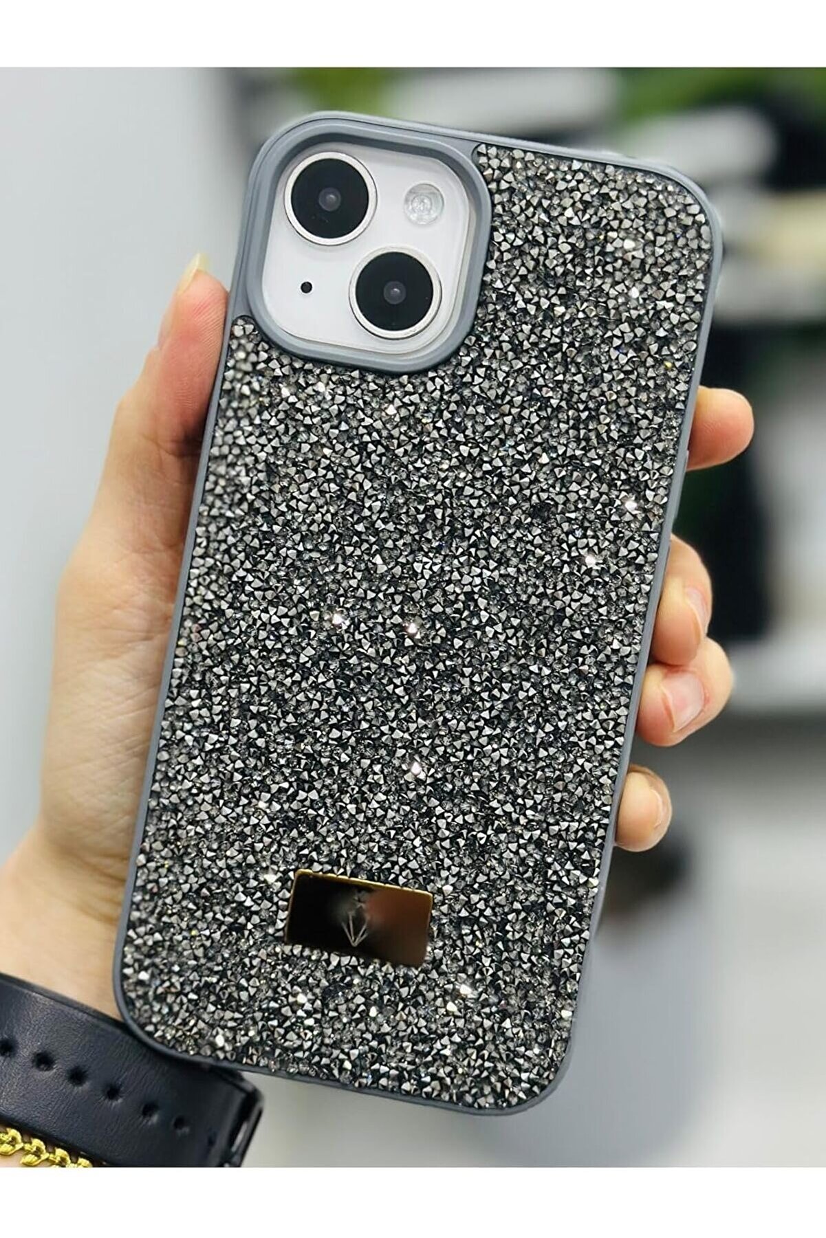 STOREMAX Aksesuar 13-14 ve 15 ile Uyumlu ELMASTasarımlı Taşlı Işıltılı Parlak Pırlanta Silikon Kılıf 1014773