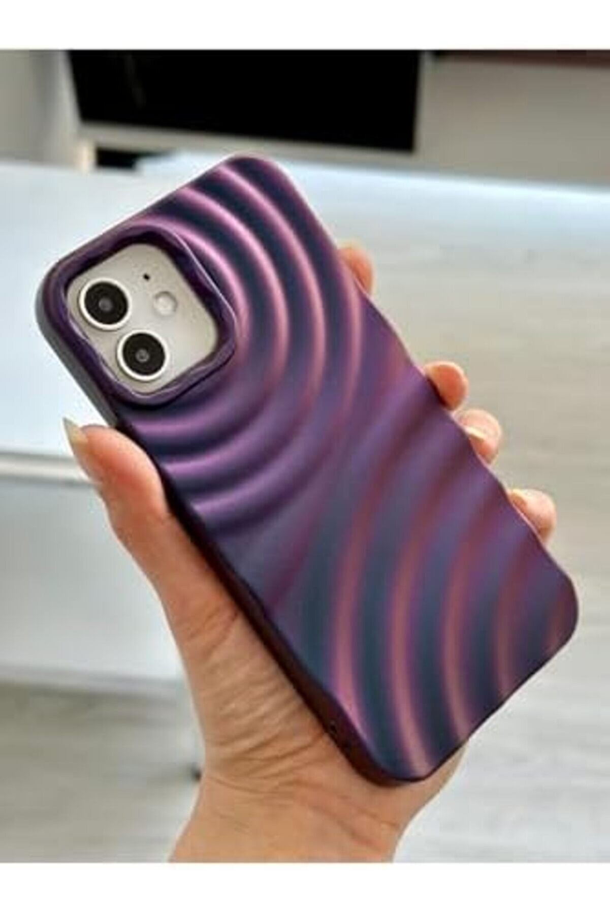 Aksesuar İphone 12 Ve 12 Pro İle Uyumlu 3D Kabartma Mat Si̇li̇kon Kılıf 1014773