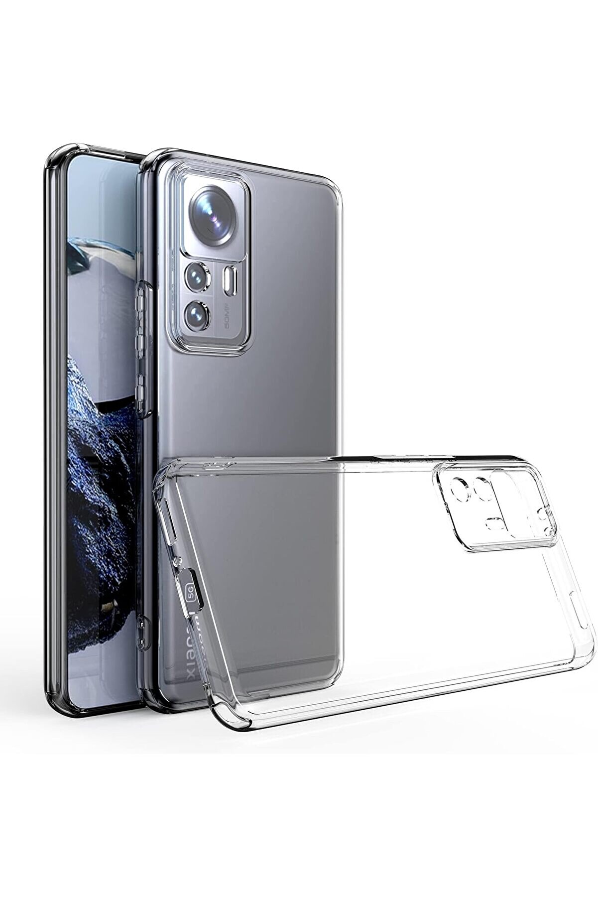 Mi̇ 12T Pro Kılıf Kamera Korumalı S&uuml;per Si̇li̇kon Kapak-Renksi̇z 1014773