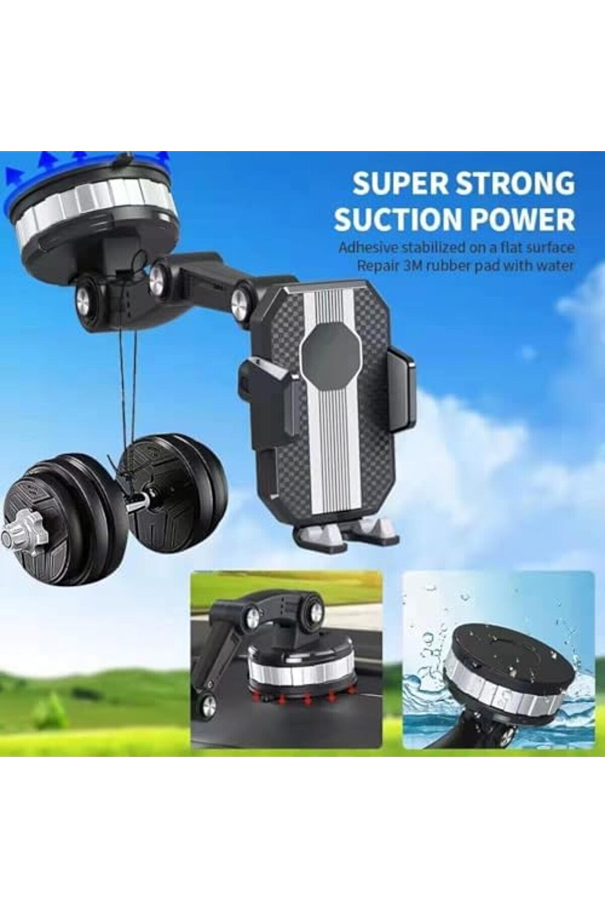 Pltnstoreshop Mt42 Büyük Telefon Tutucu Araba Kamyon Suv Ve Kamyonetler İçi̇n Araç İçi̇ Vantuzlu Pltns