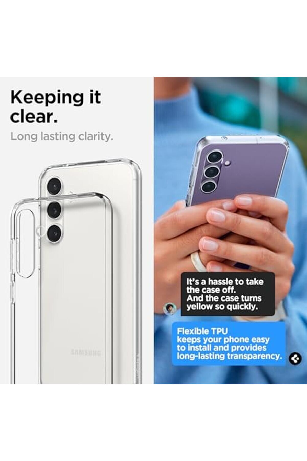 S23 Fe Kılıf Crystal 4 Tarafı Tam Koruma Crystal Clear - Acs06