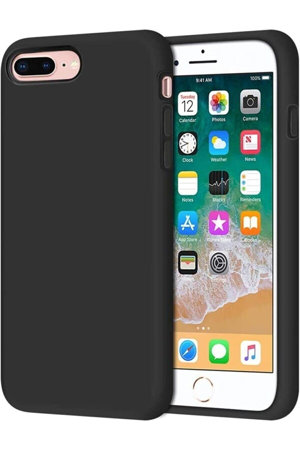 STOREMAX Kılıf 7 / 8 ile uyumlu i&ccedil;i Kadife Lansman Silikon Kılıf Şok Emici Full Kasa Koruma Sağlayan Kılıf (S