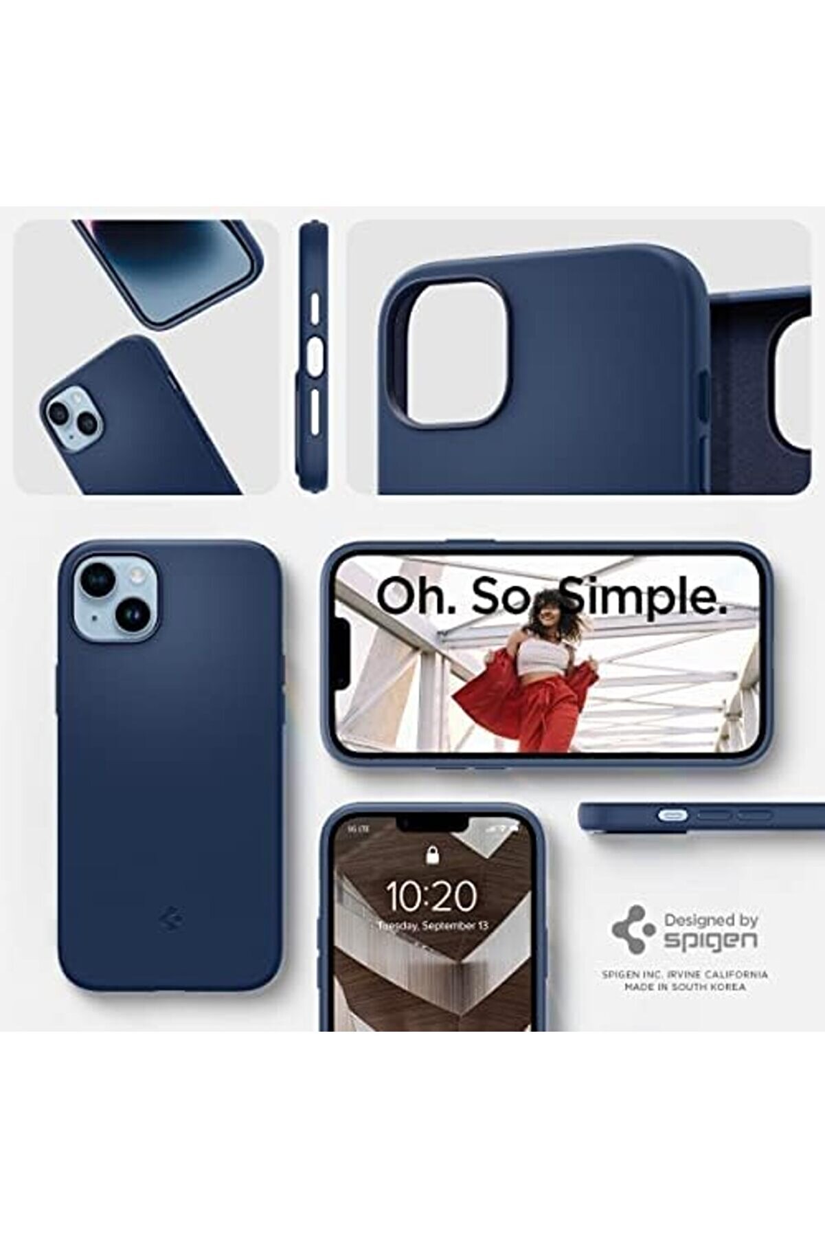 14 Kılıf Si̇li̇cone Fi̇t (Si̇li̇kon) Magfi̇t &Ouml;zelli̇kli̇ Navy - Acs04