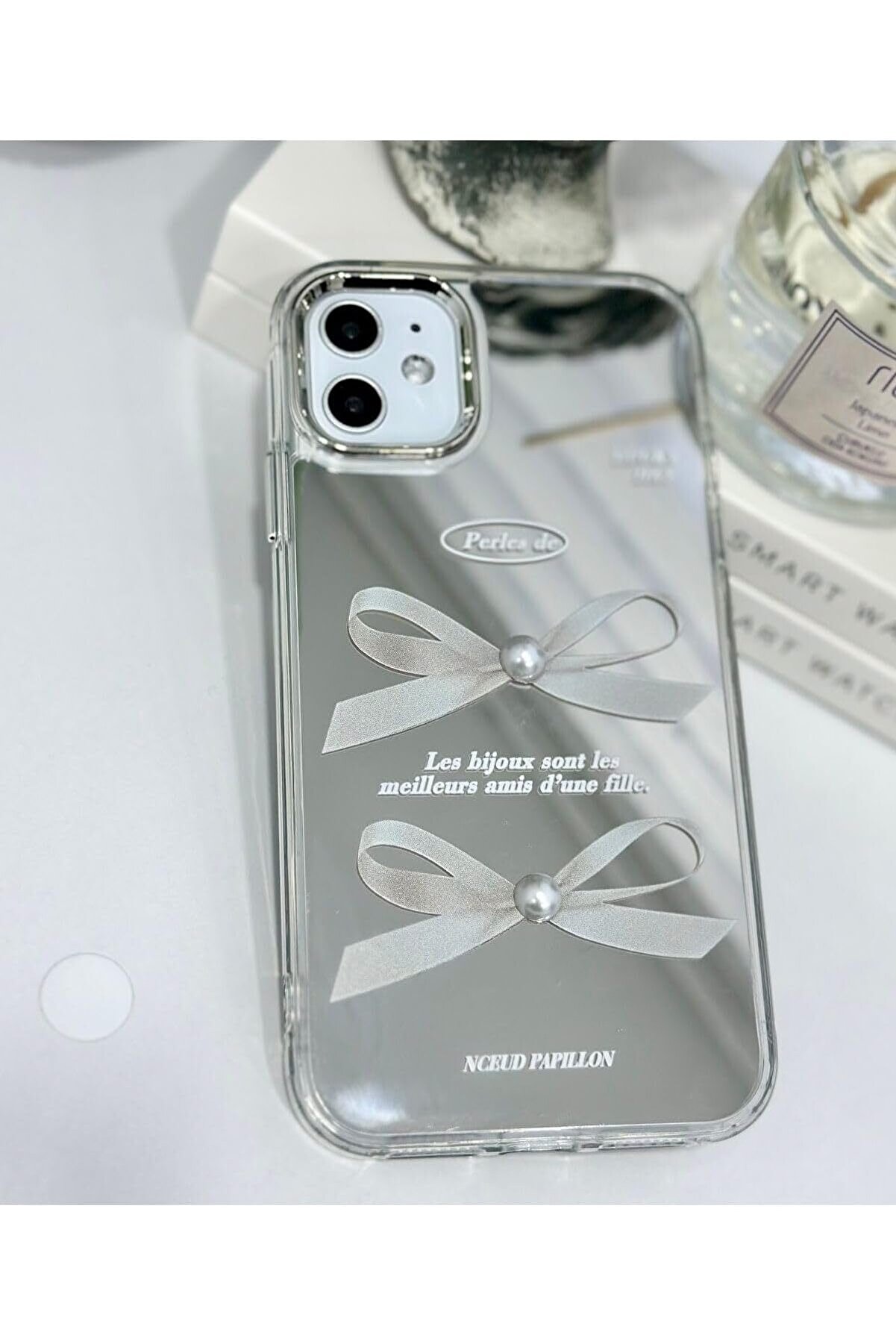 STOREMAX Aksesuar 11 ile Uyumlu Aynalı Fiyonk Tasarım Darbe &Ouml;nleyici Silikon Kılıf 1014773