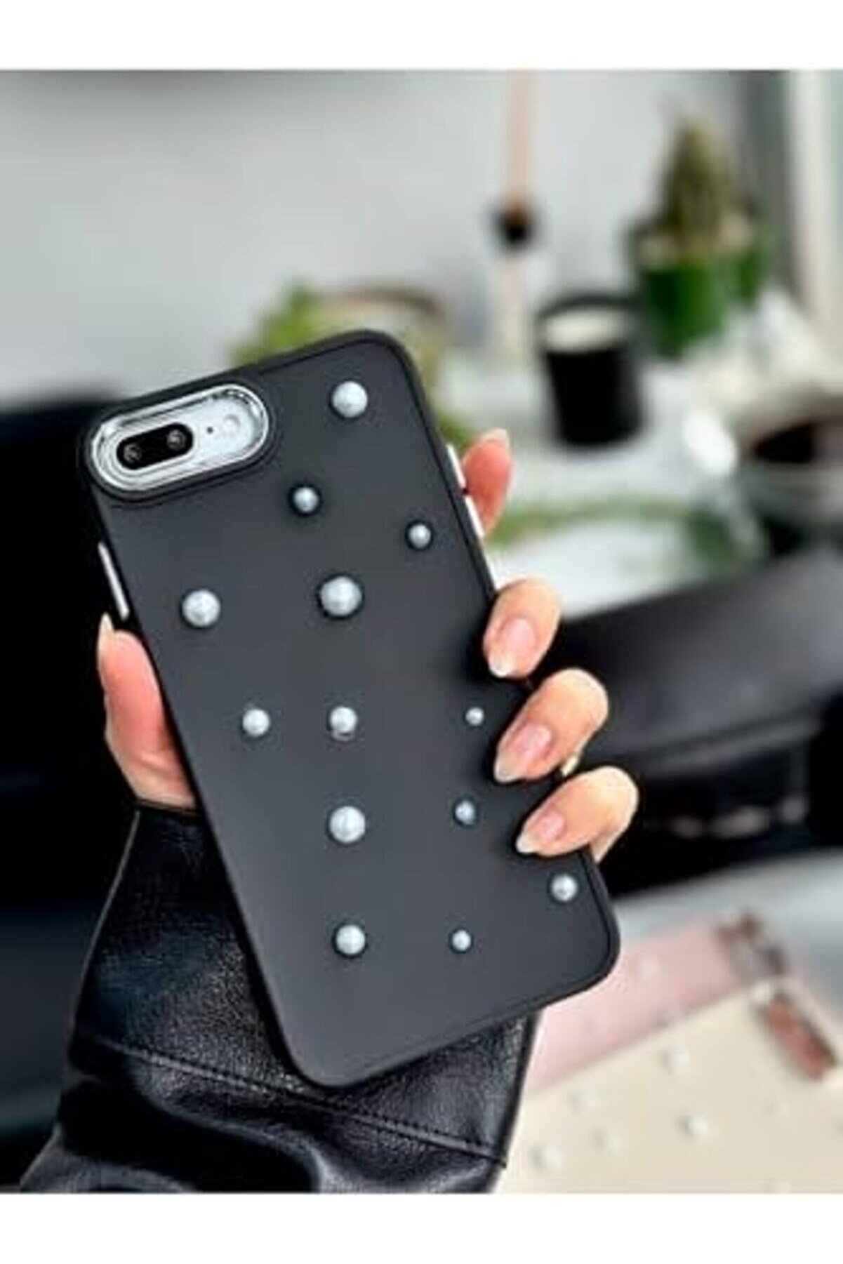 Aksesuar 7 Ve 8 Uyumlu Pearl Oyuncak Tasarımlı Esnek Si̇li̇kon Kılıf - Si̇yahpearl 1014773