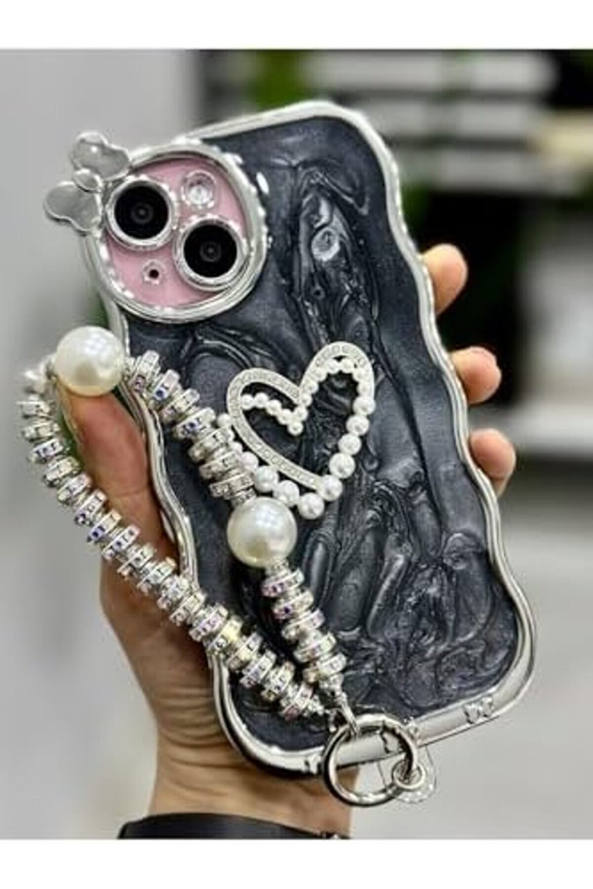 Aksesuar 15 İle Uyumlu Kalp Oyuncak Tasarımlı Esnek Si̇li̇kon Kılıfı 1014773