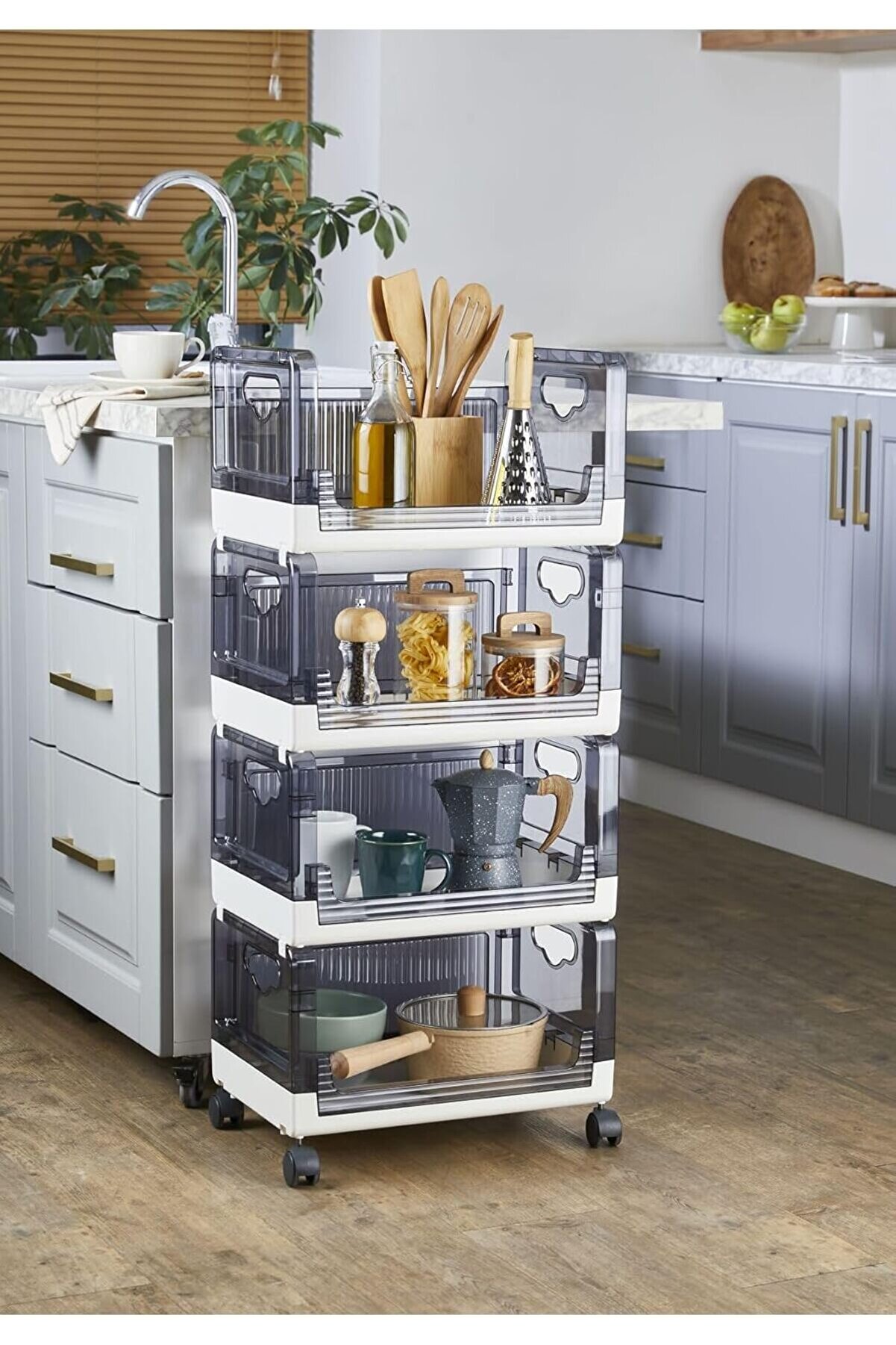 STOREMAX 4 Katlı Portatif Organizer Raf Beyaz, Beyaz 1014773