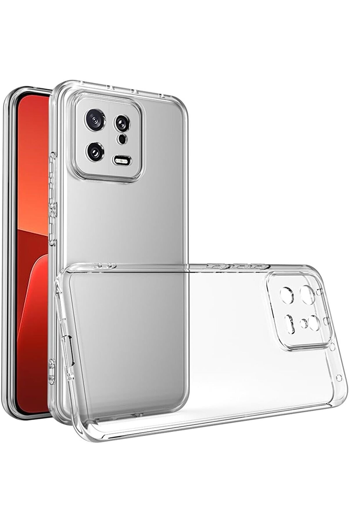 STOREMAX ile uyumlu Mi 13 Pro Kılıf Kamera Korumalı Süper Silikon Kapak Renksiz 1014773