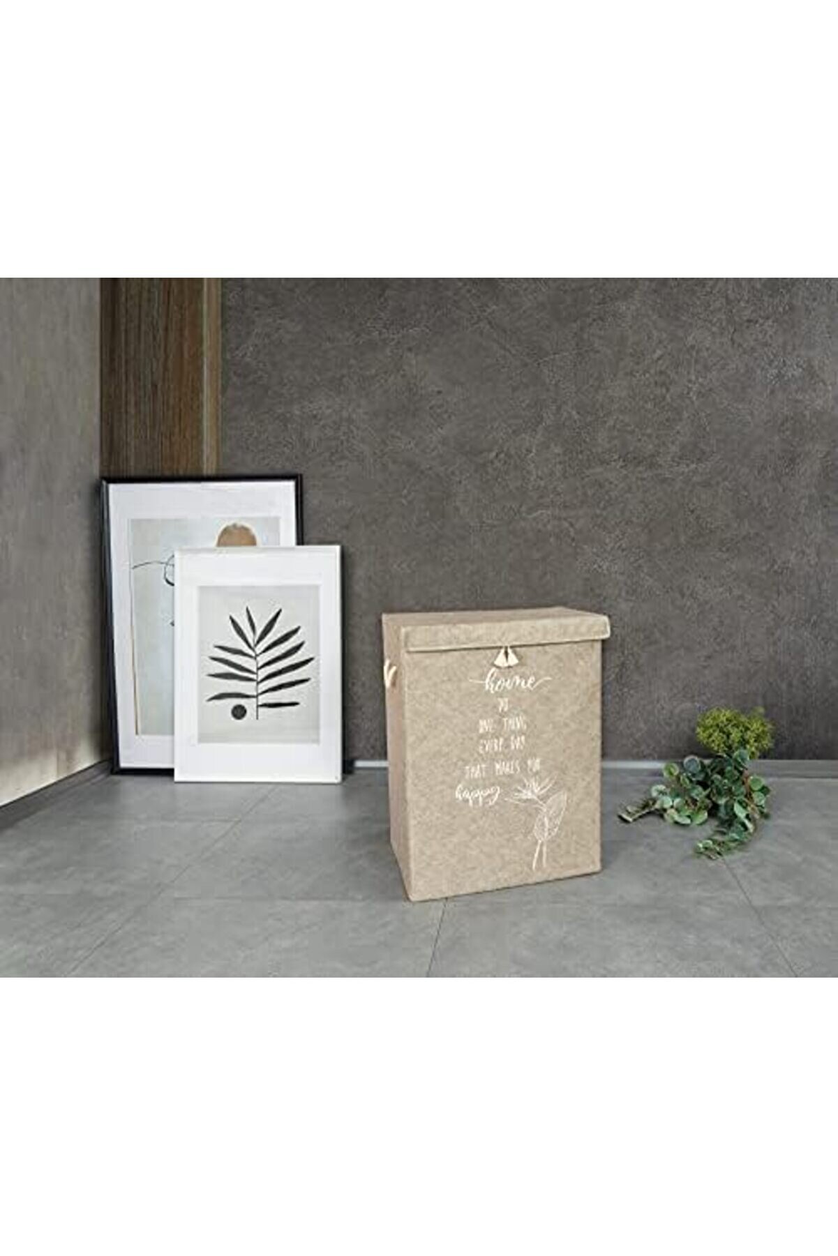 Pltnstoreshop Çamaşır Sepeti̇ Ki̇rli̇ Çamaşır Torbası Çamaşır Sepet Keçe Kapaklı Çok Amaçlı Kutu Sepet