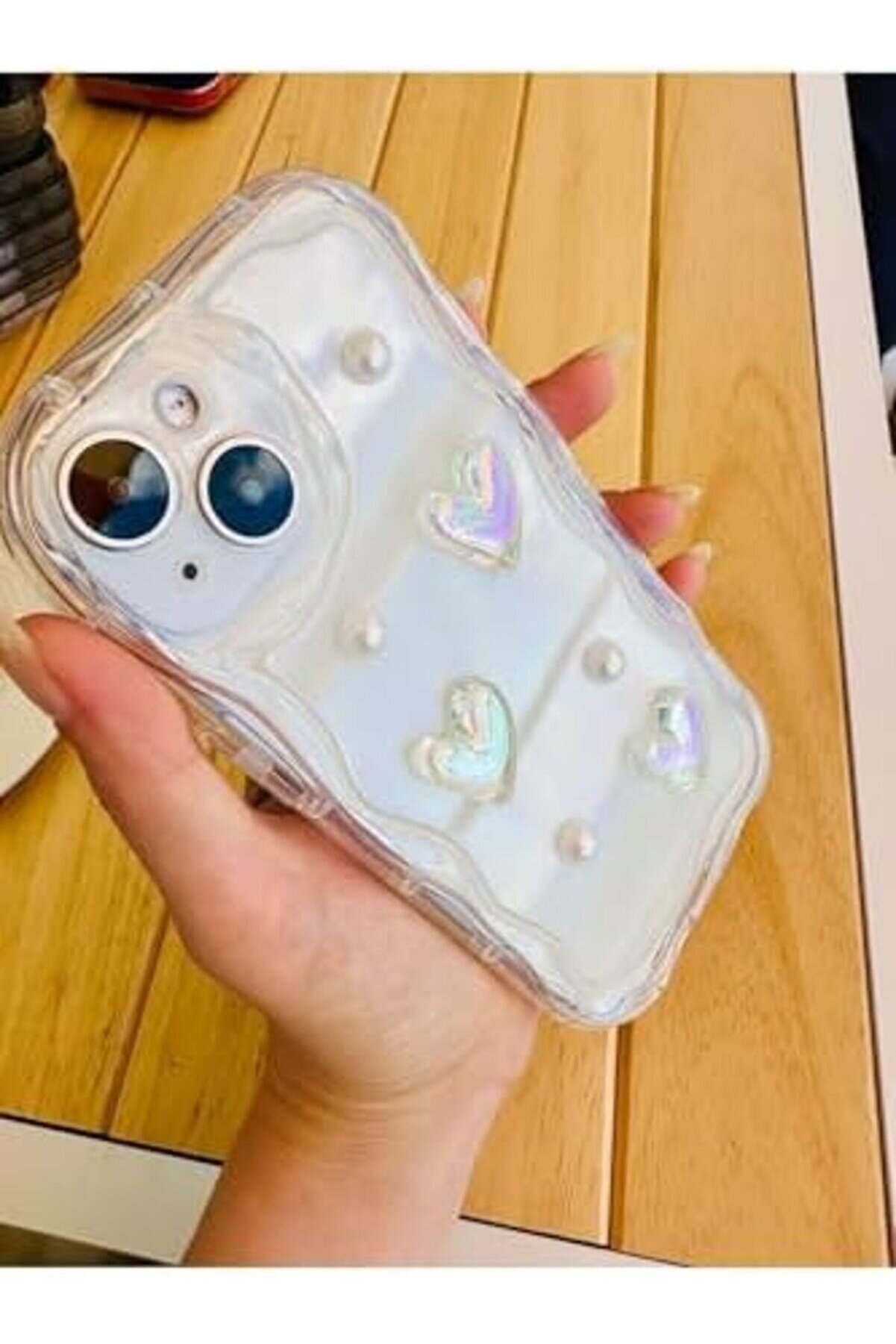 Aksesuar 13 Ve 14 İle Uyumlu 3D Oyuncaklı Inci̇ Tasarımlı Esnek Si̇li̇kon Kılıf 1014773
