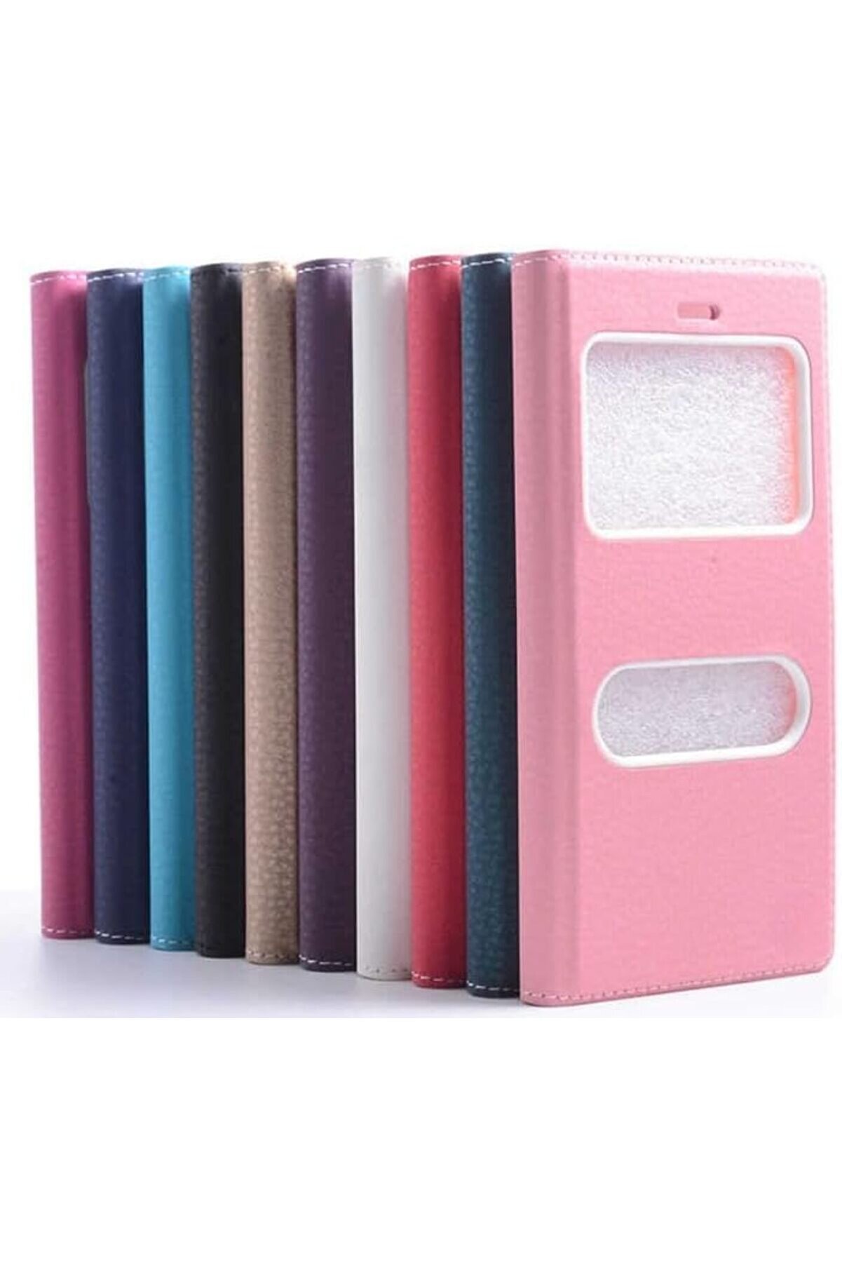 A7 2016 Uyumlu Darbeye Karşı Dayanıklı Pencereli̇ Kapaklı Kılıf (Kırmızı, A7 2